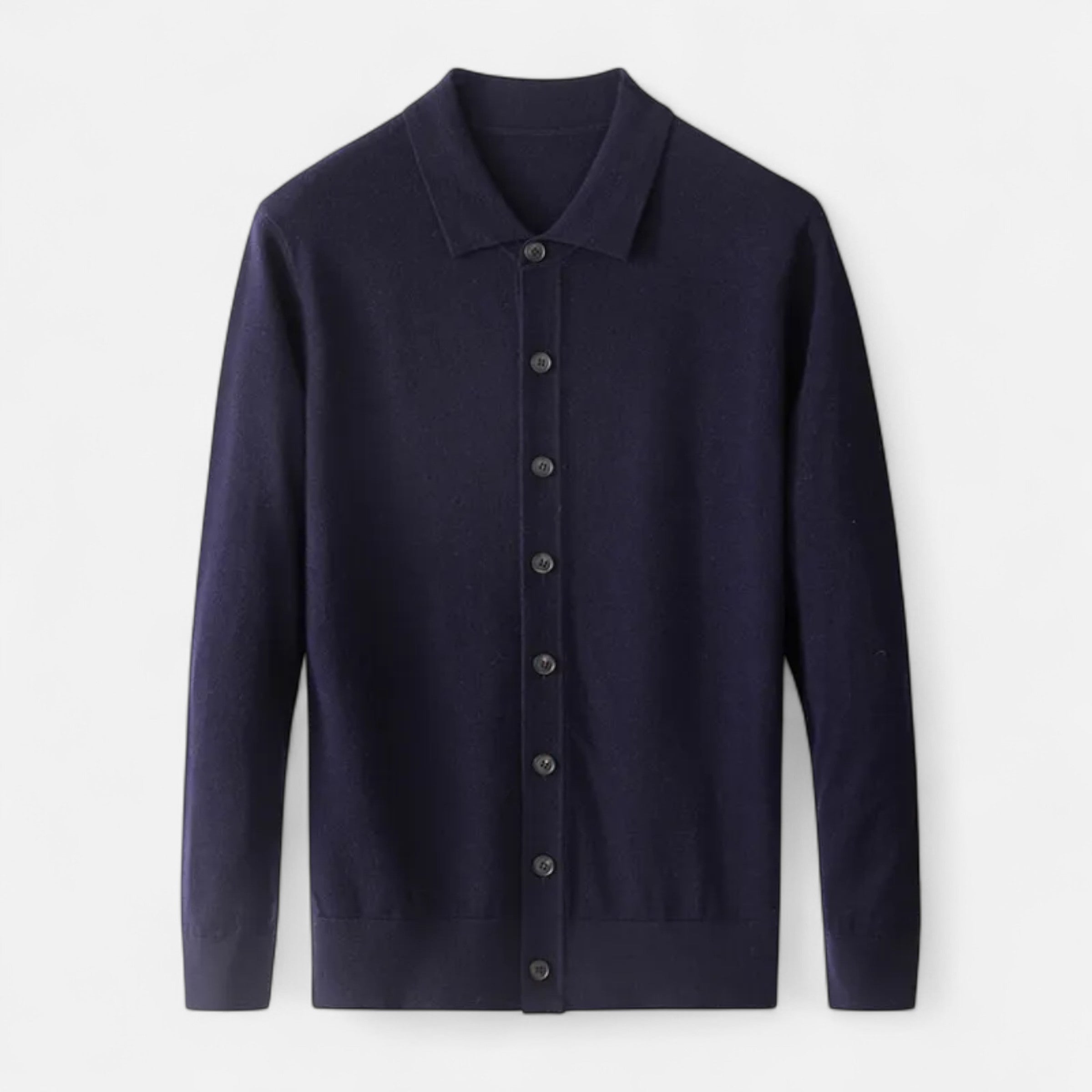 Old Ventuno | Men’s Wool Sweater – Fine Yarn Button-Up Classic