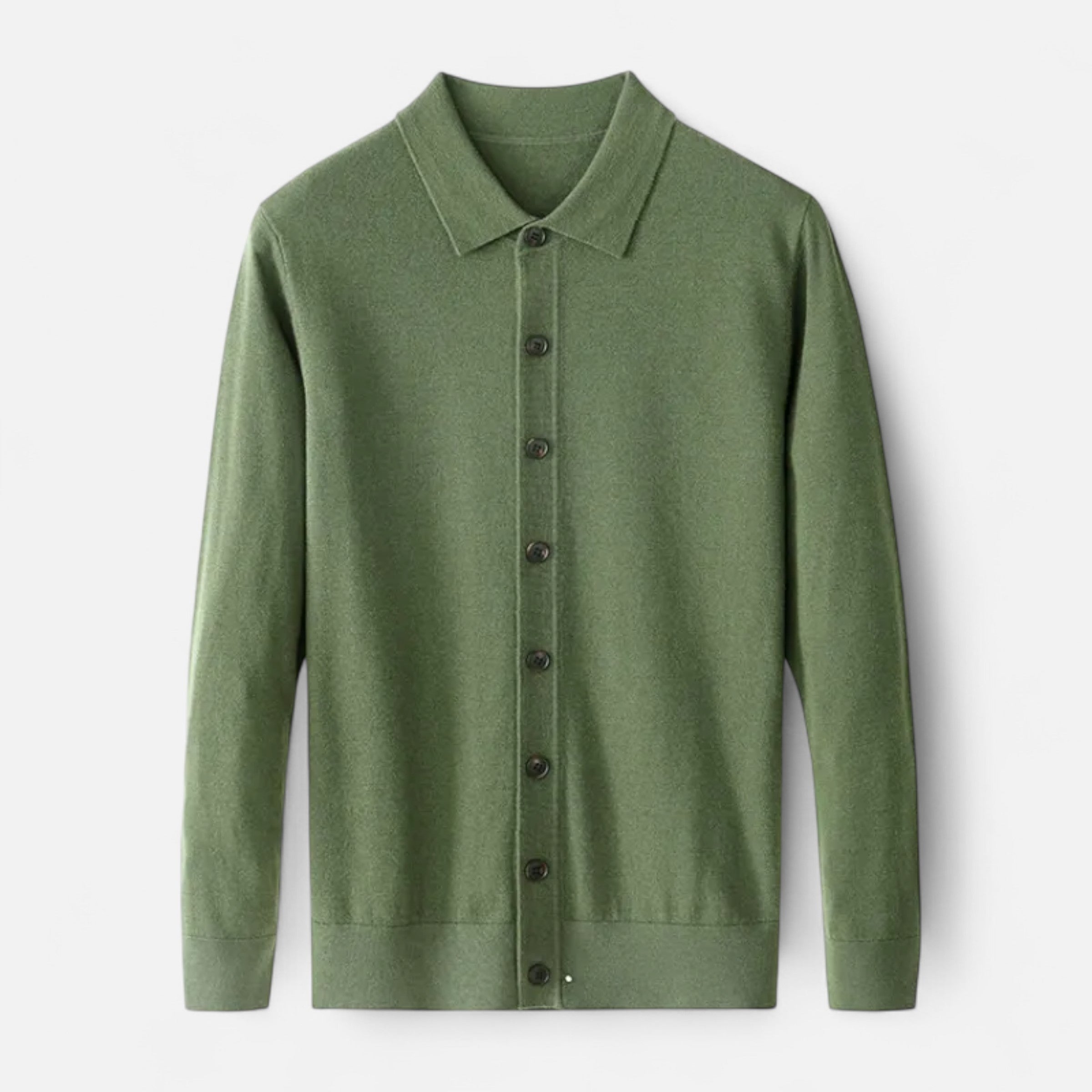 Old Ventuno | Men’s Wool Sweater – Fine Yarn Button-Up Classic