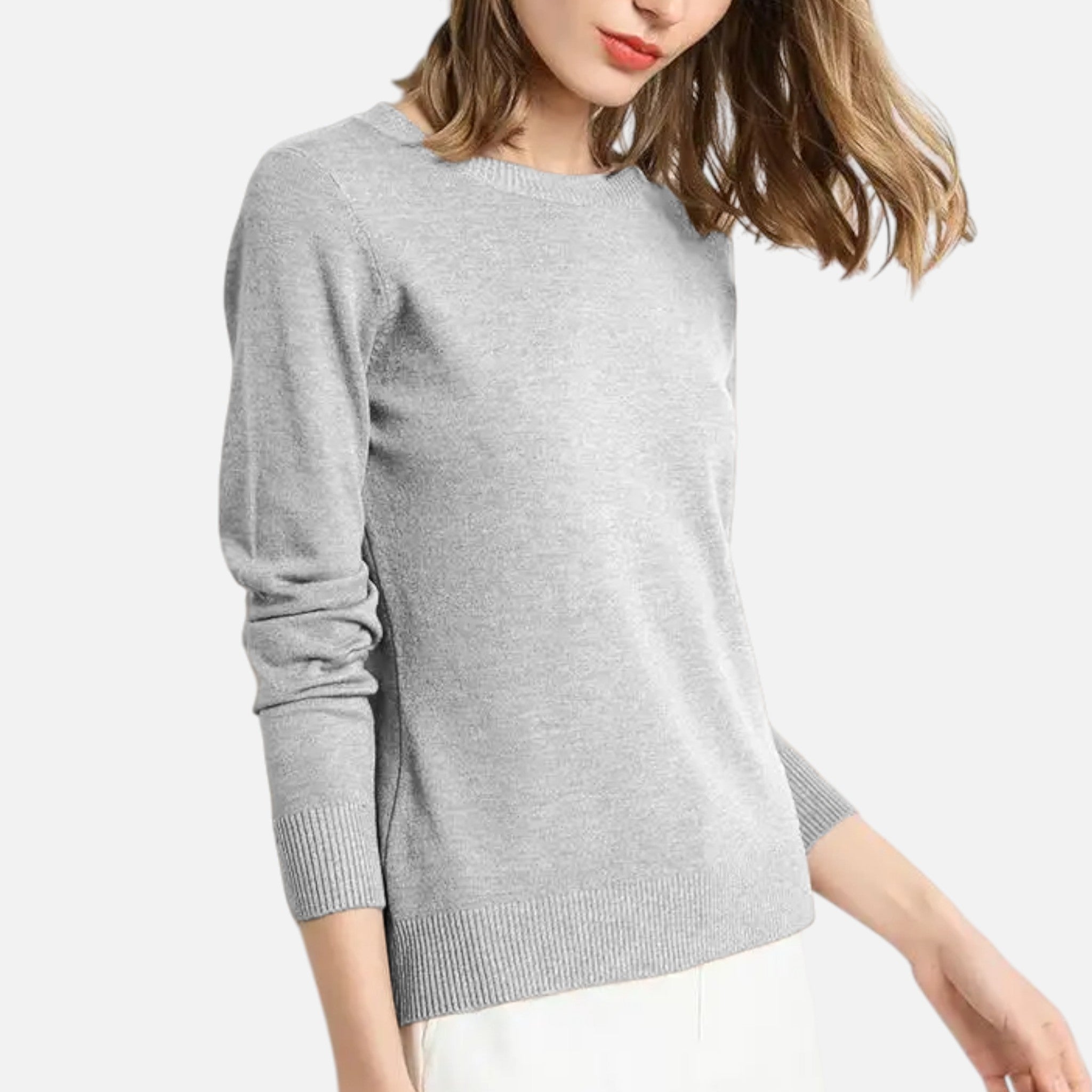 Old Ventuno | Women’s Merino Wool Sweater – Timeless O-Neck Elegance