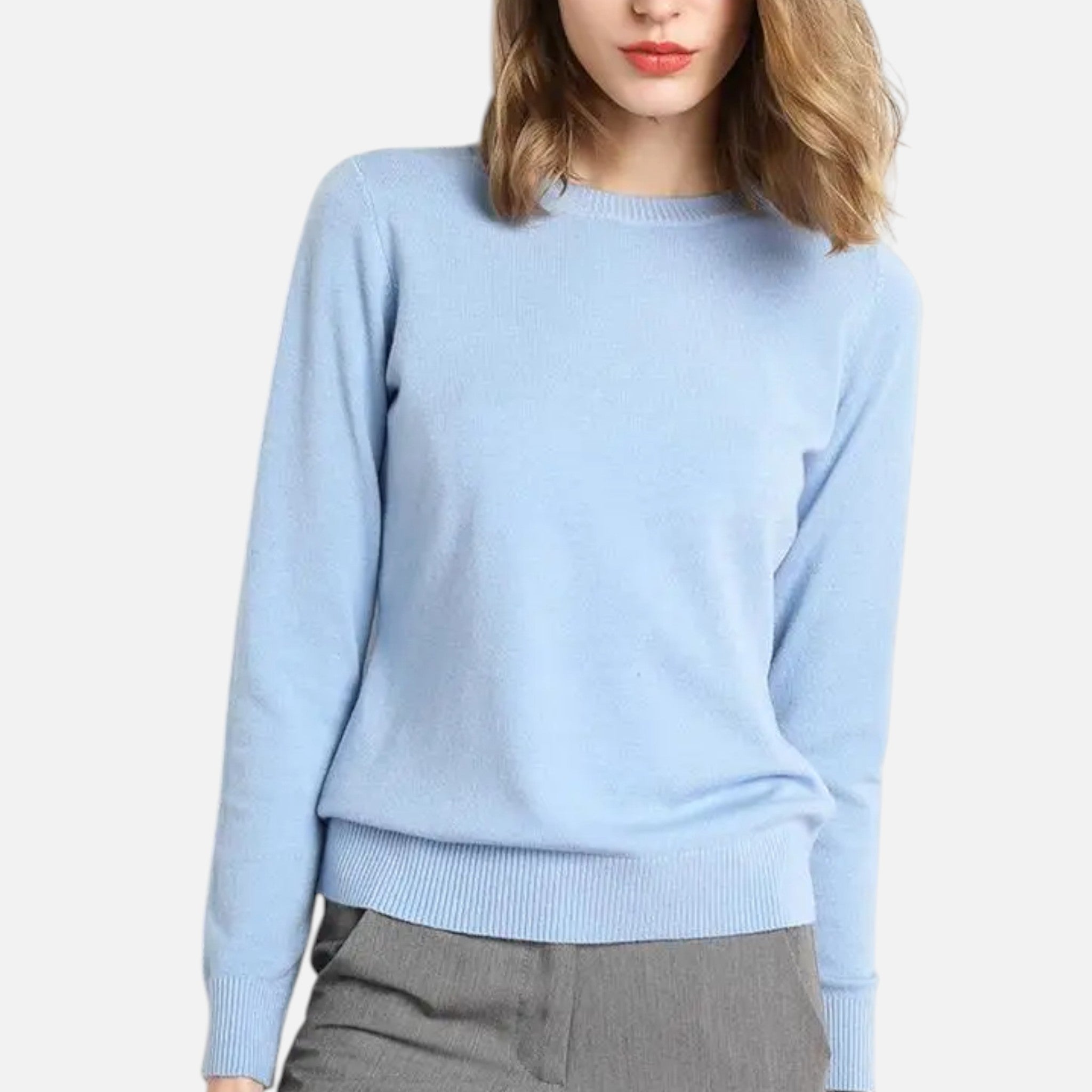 Old Ventuno | Women’s Merino Wool Sweater – Timeless O-Neck Elegance