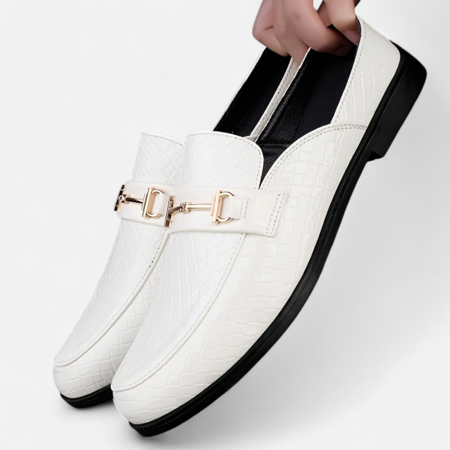 Old Ventuno | Men’s Dress Loafers – Buckled Round Toe Classic