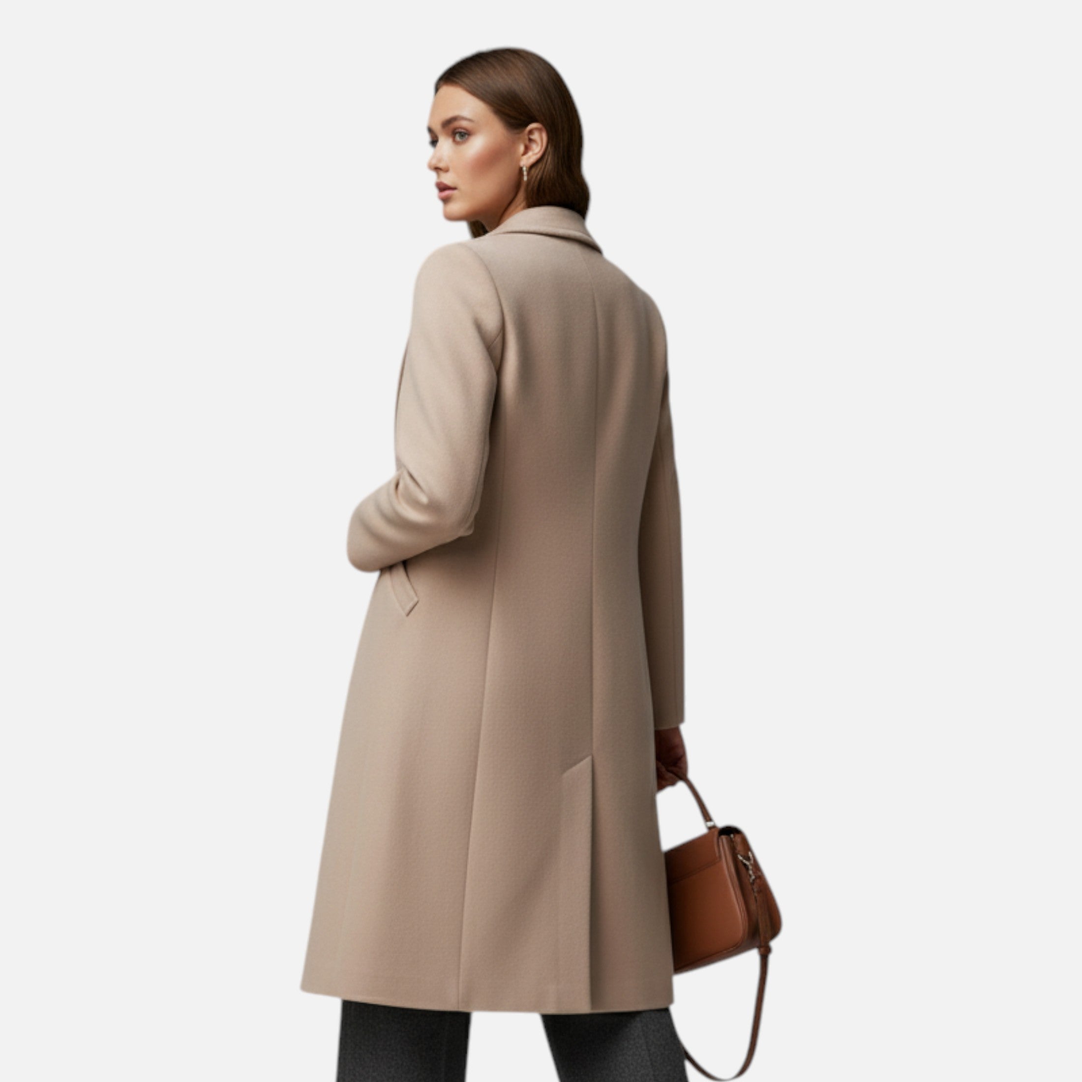 Old Ventuno | Women’s Winter Overcoat – Lapel Collar Elegance
