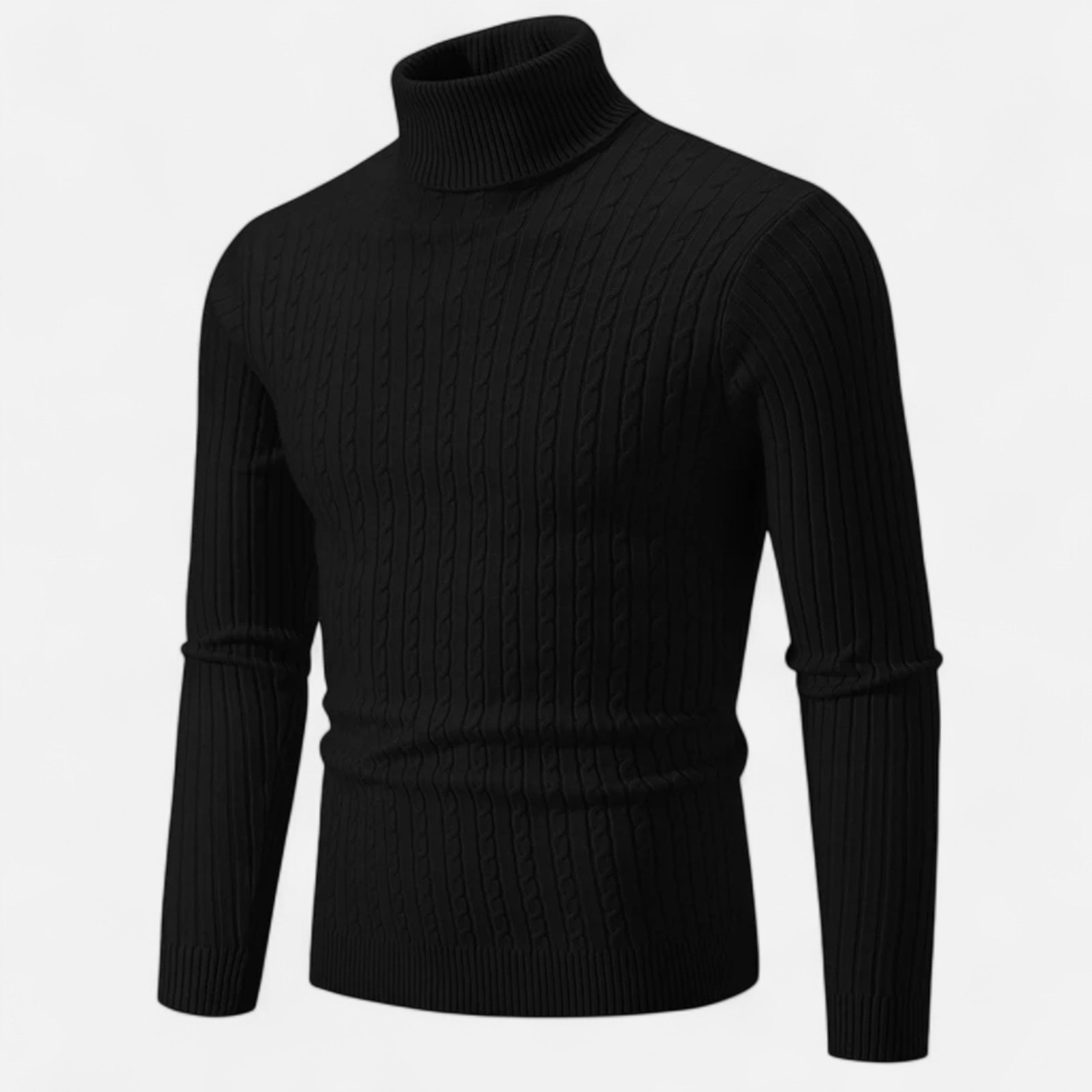 Old Ventuno | Men’s Wool Turtleneck – High Neck Winter Elegance