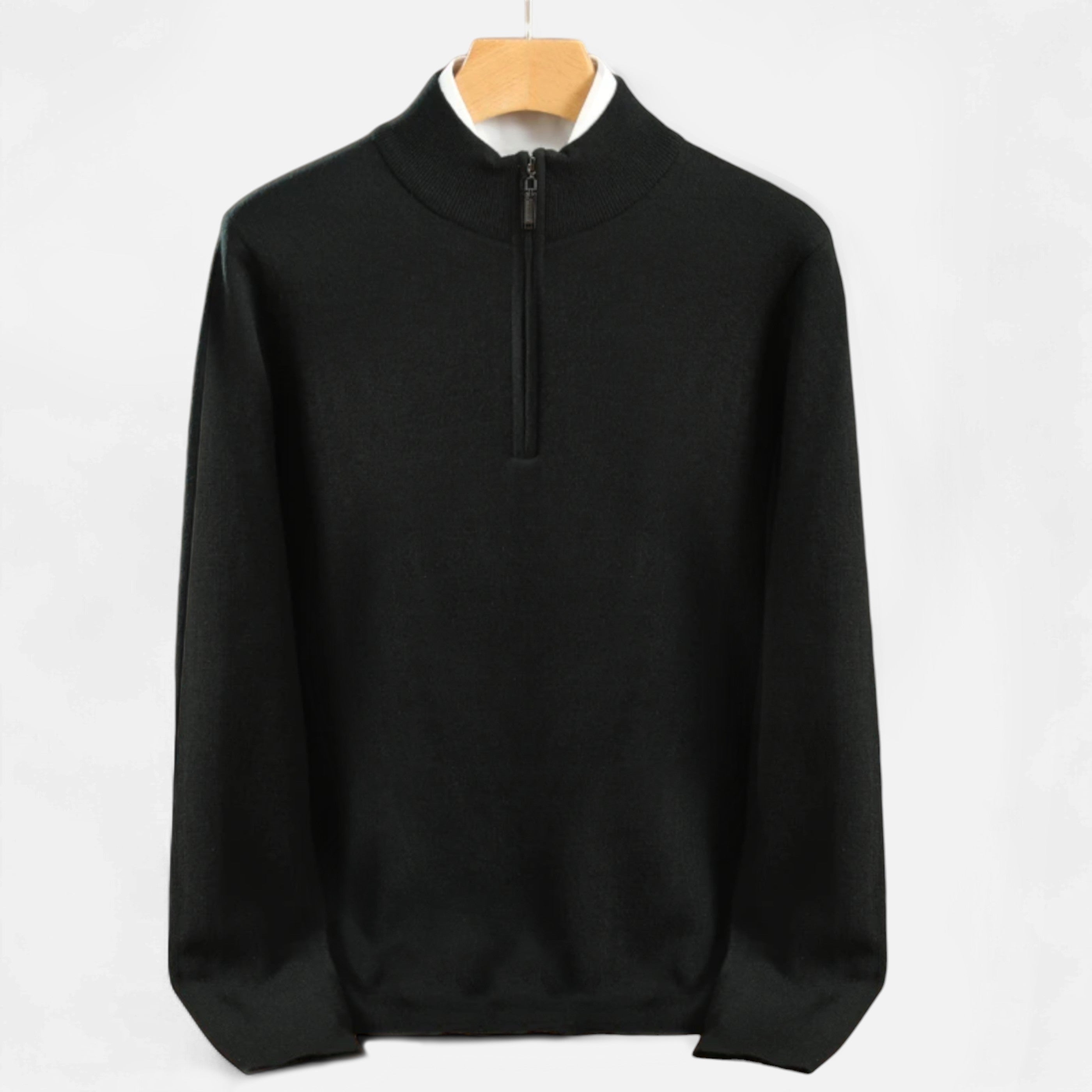 Old Ventuno | Men’s Merino Wool Sweater – Half-Zip Heritage Style