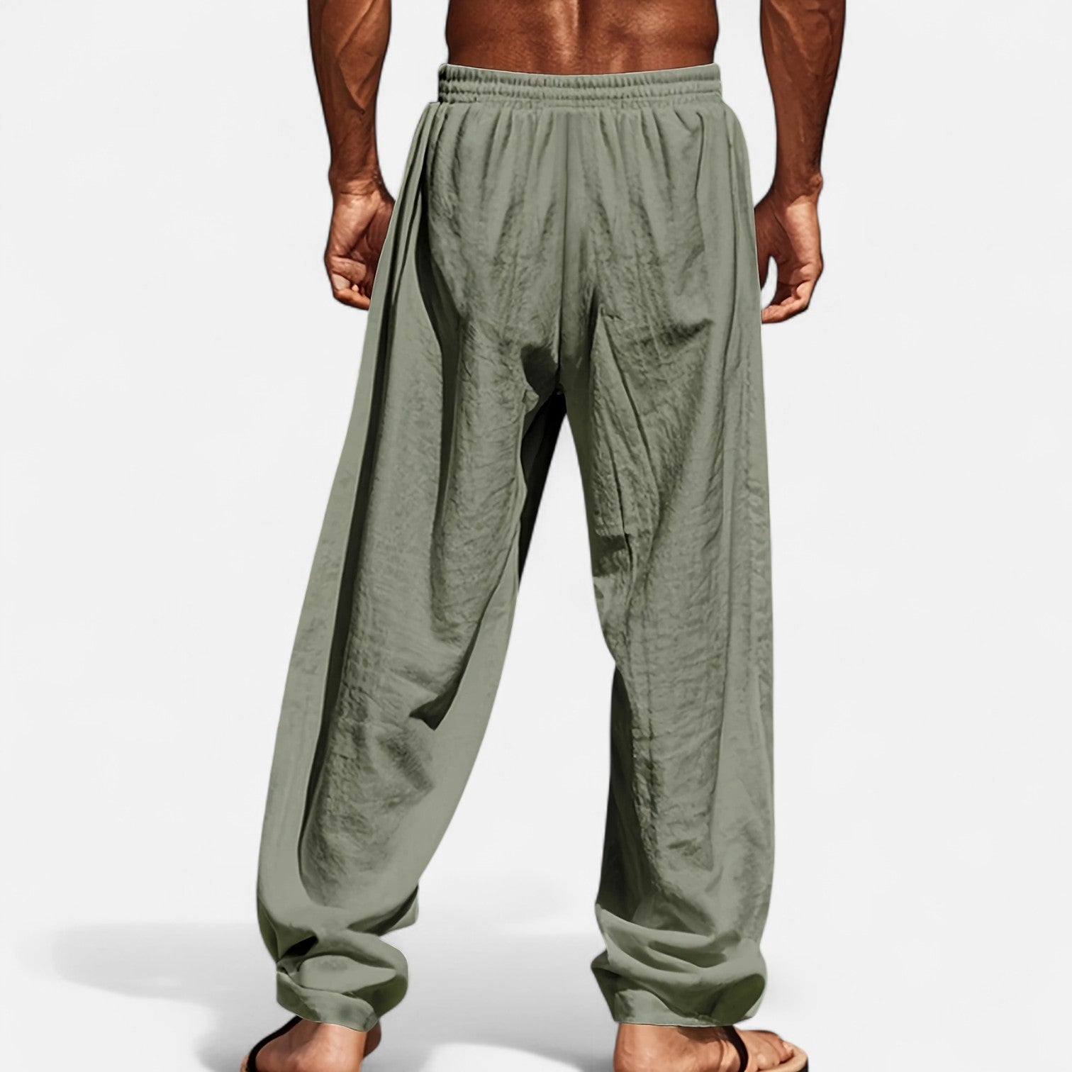 Old Ventuno | Men’s Relaxed Linen Autumn Pants – Riviera Ease