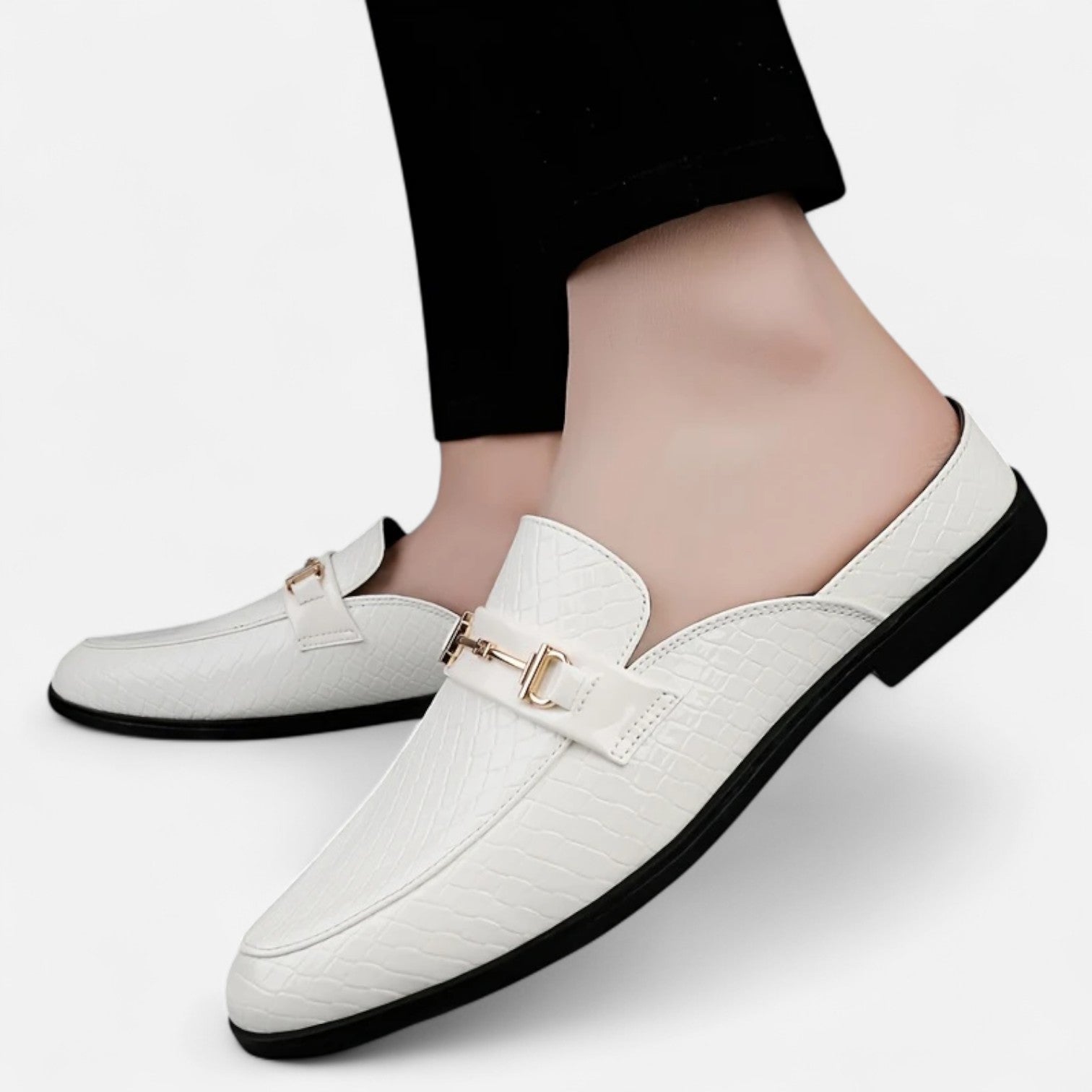 Old Ventuno | Men’s Dress Loafers – Buckled Round Toe Classic