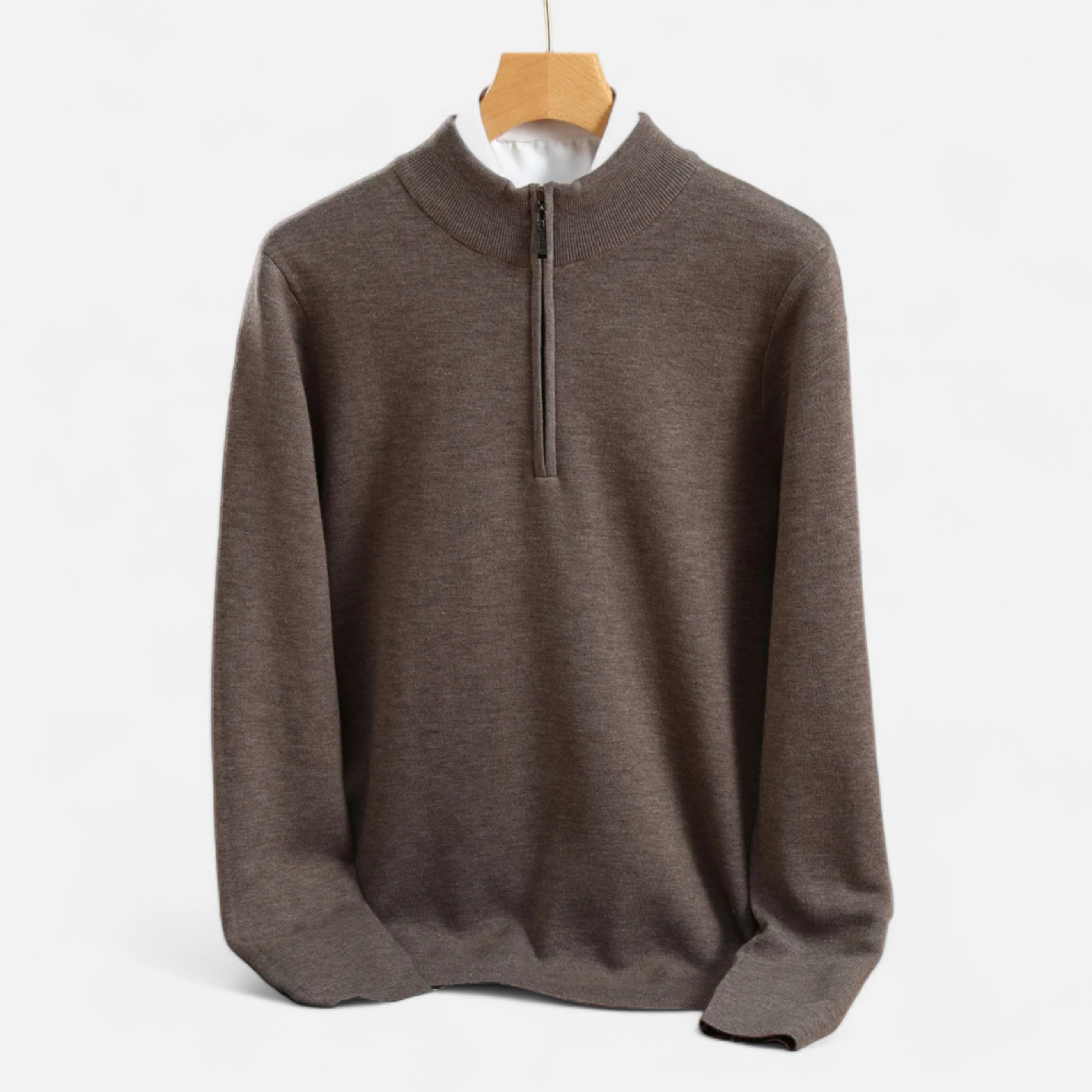 Old Ventuno | Men’s Merino Wool Sweater – Half-Zip Heritage Style