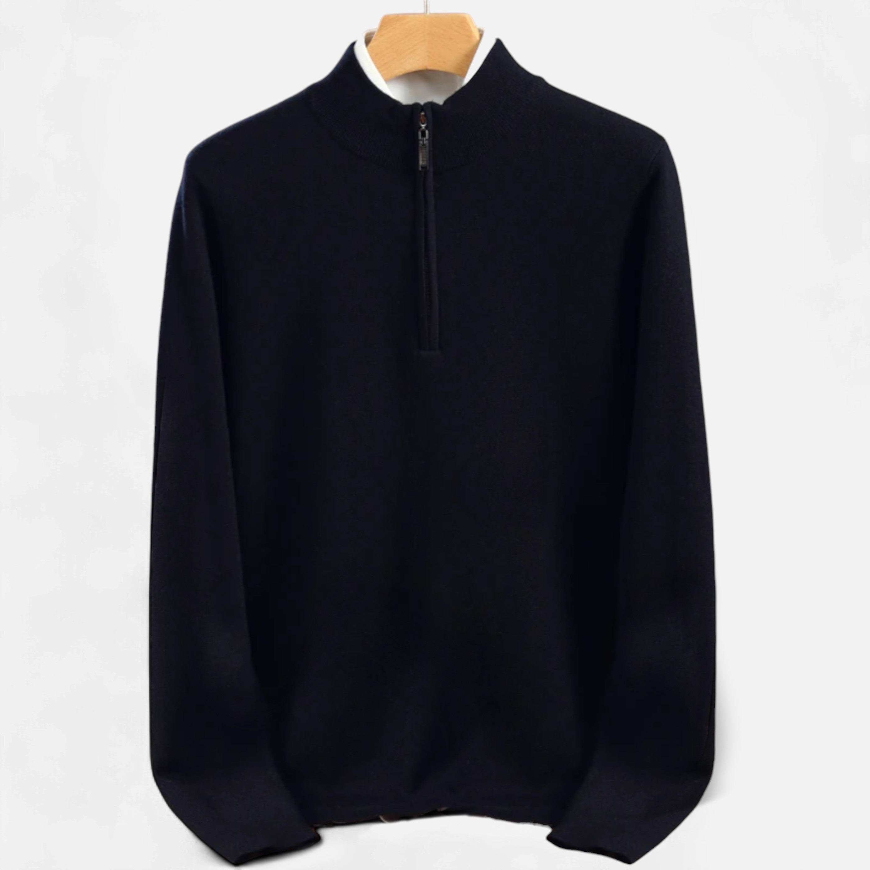 Old Ventuno | Men’s Merino Wool Sweater – Half-Zip Heritage Style