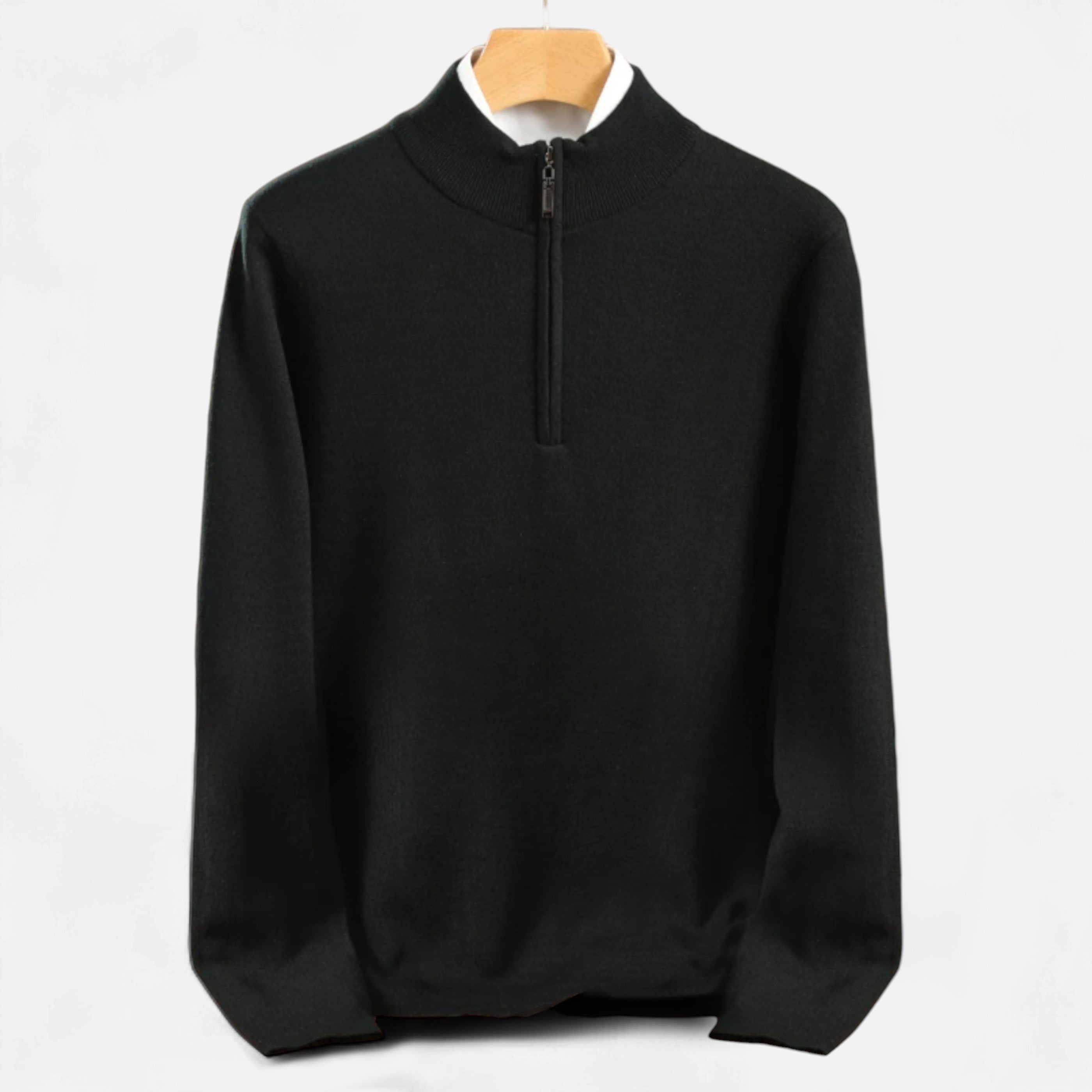 Old Ventuno | Men’s Merino Wool Sweater – Half-Zip Heritage Style
