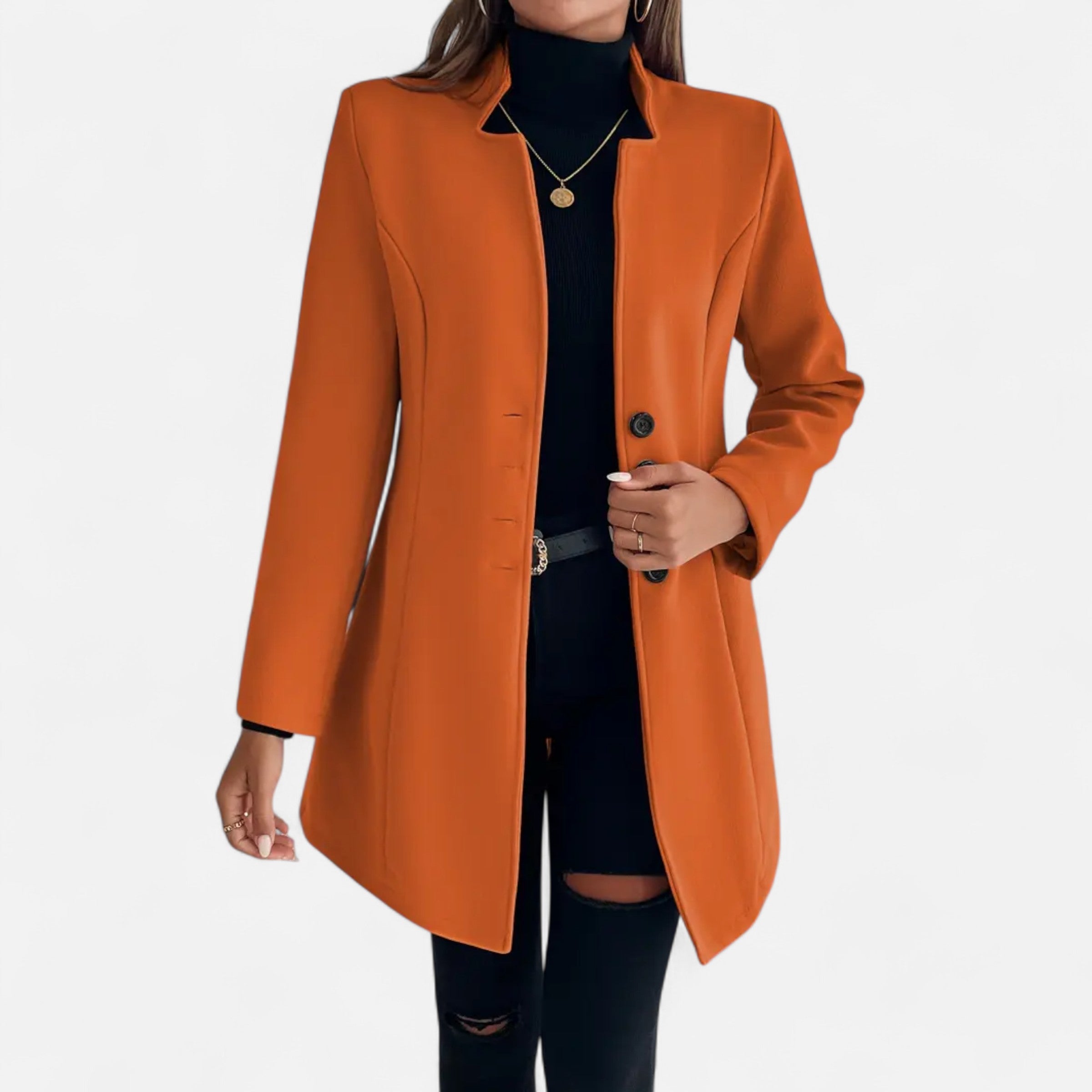 Old Ventuno | Women’s Long Coat – Refined Raglan Sleeve Design