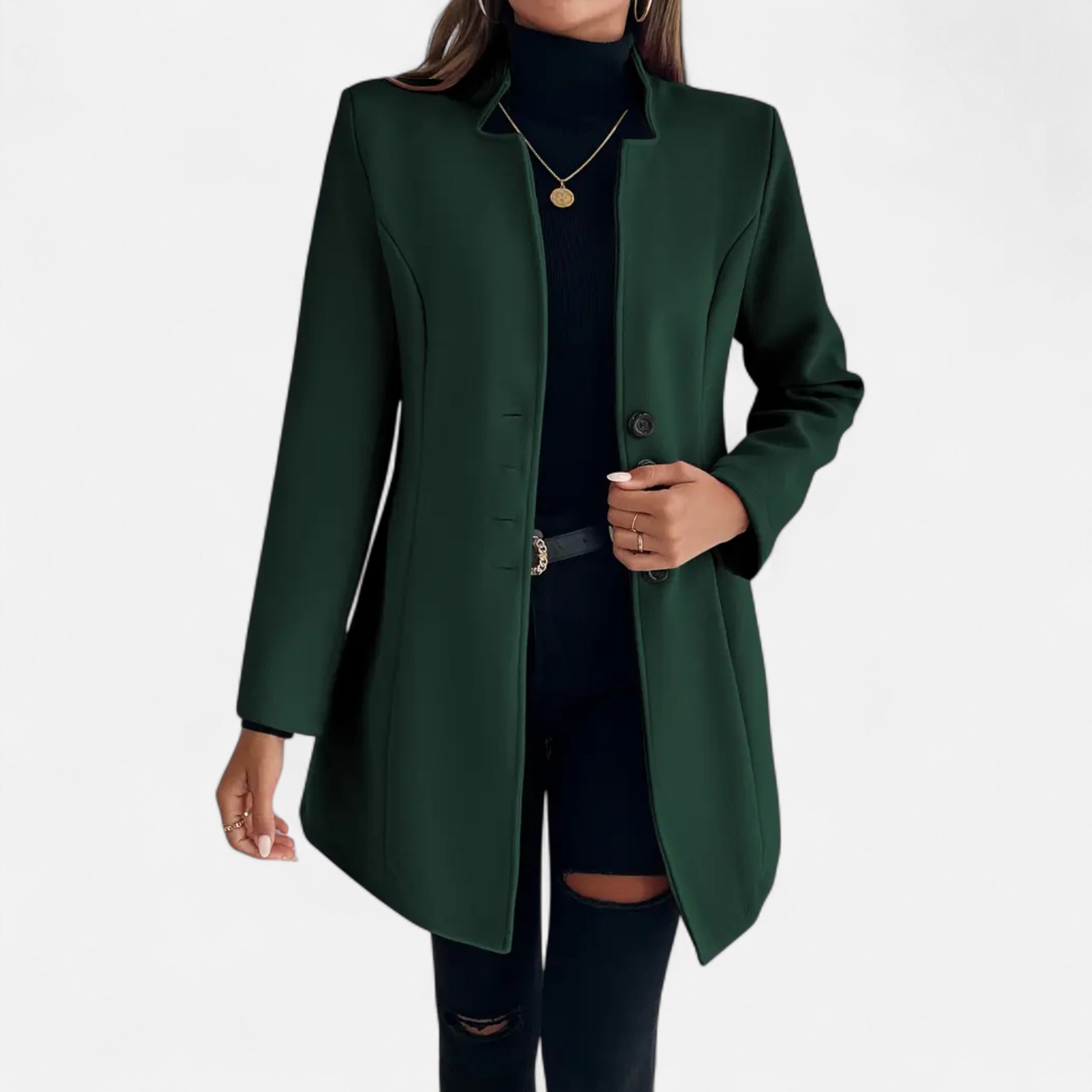Old Ventuno | Women’s Long Coat – Refined Raglan Sleeve Design