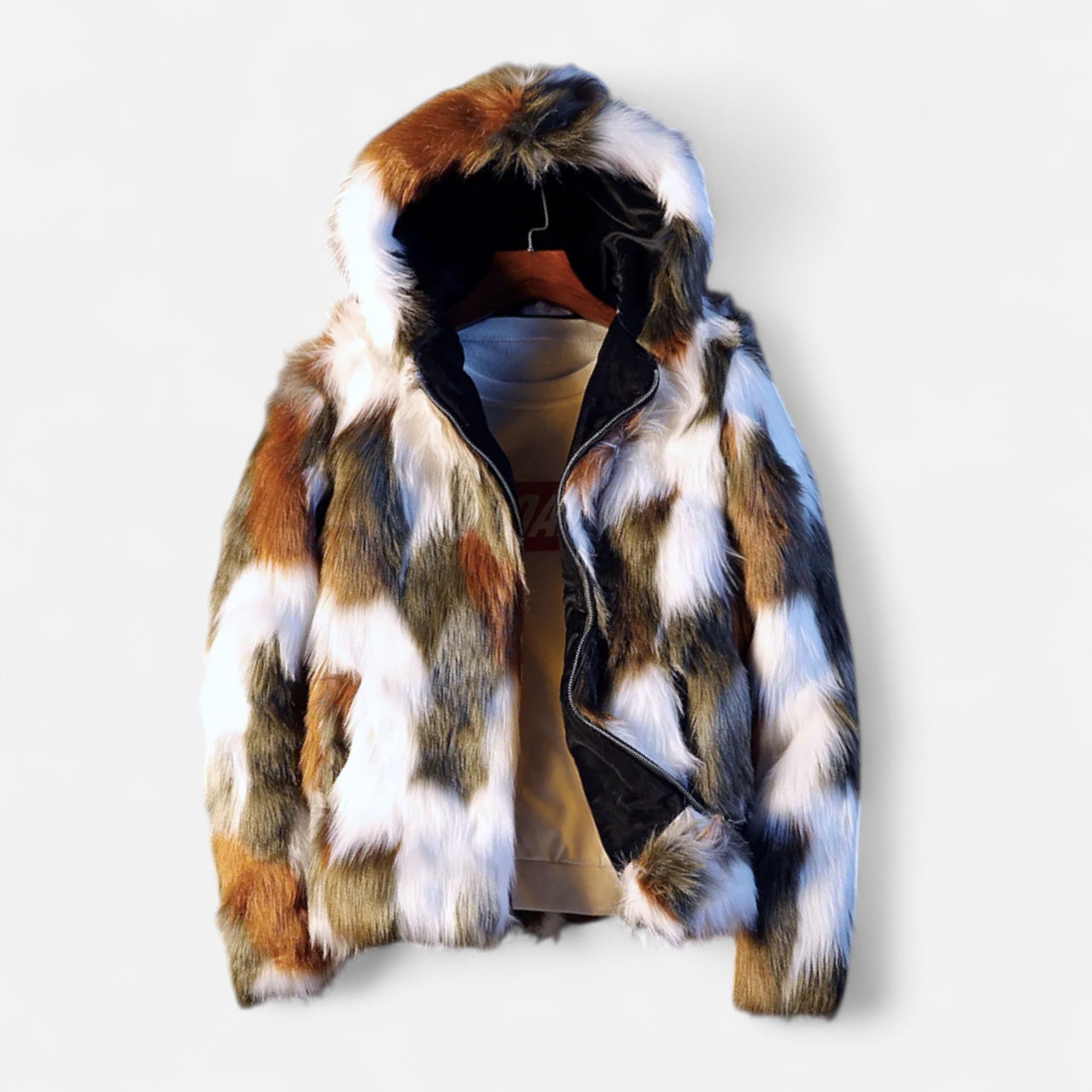 Old Ventuno | Men’s Hooded Fur Jacket – Winter Heritage Warmth