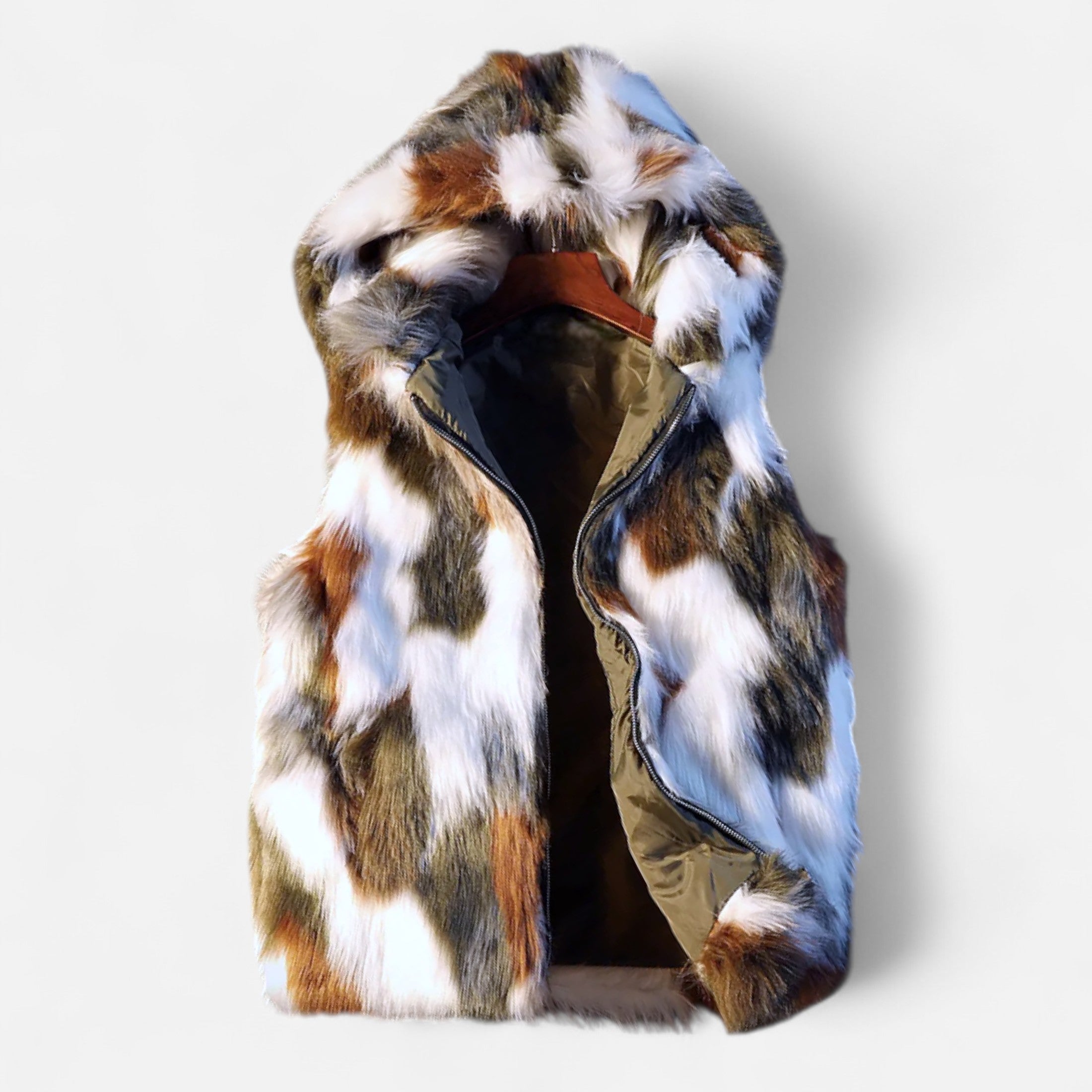 Old Ventuno | Men’s Hooded Fur Jacket – Winter Heritage Warmth