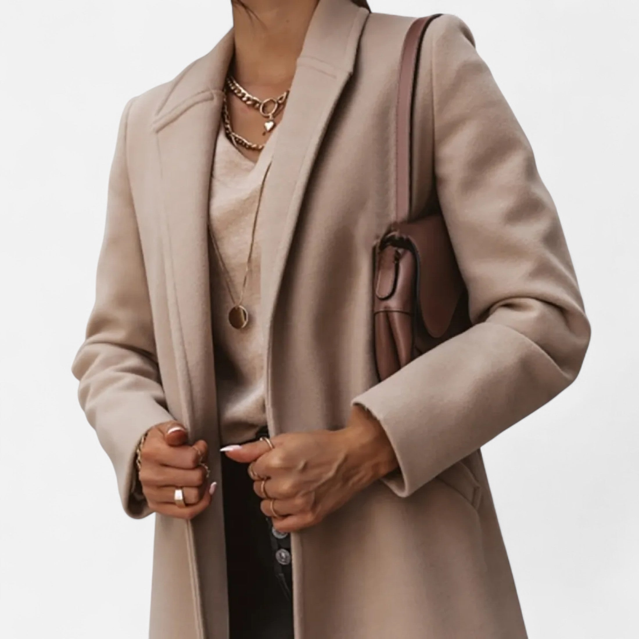 Old Ventuno | Women’s Winter Overcoat – Lapel Collar Elegance