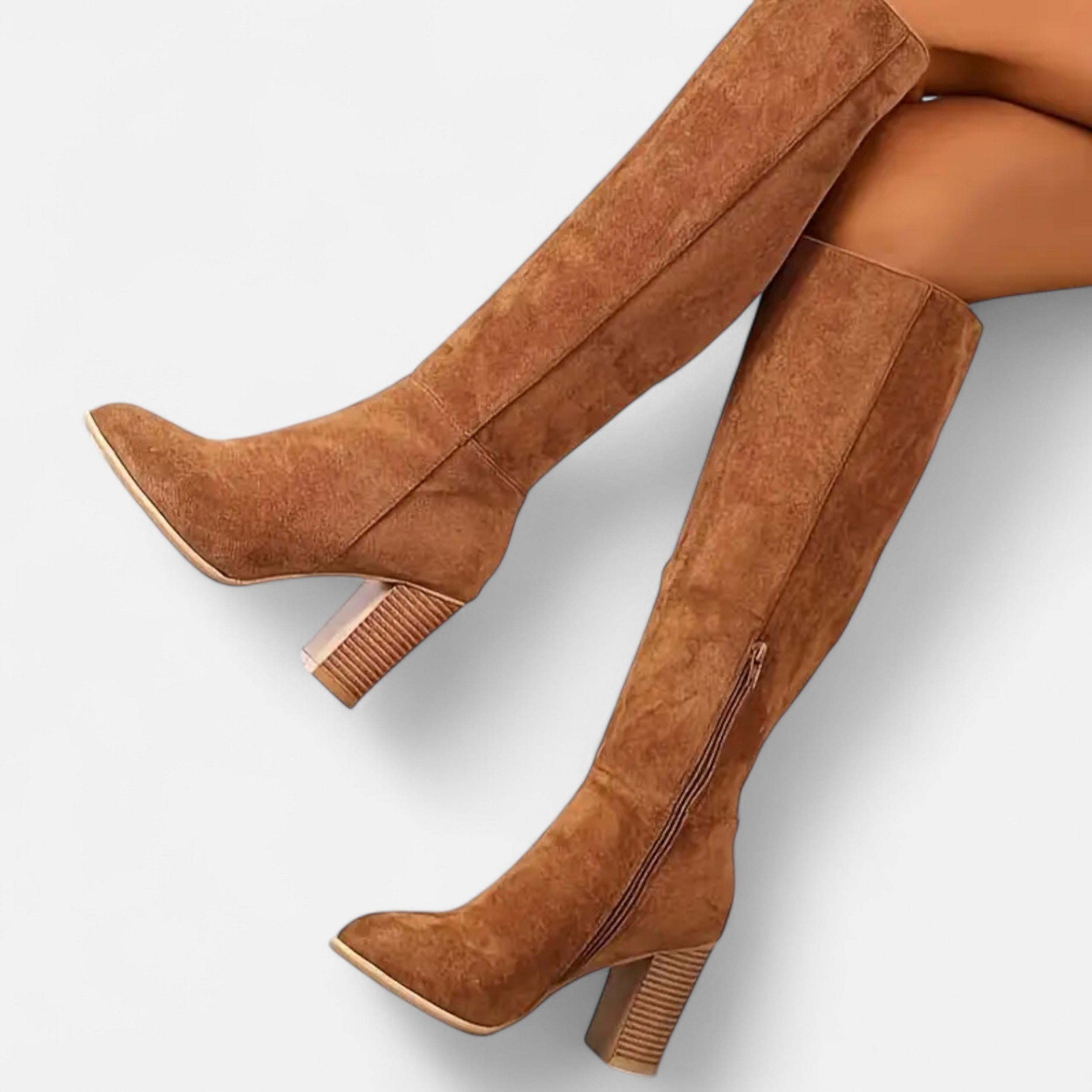 Old Ventuno | Women’s Long Boots – Equestrian Light Brown Elegance