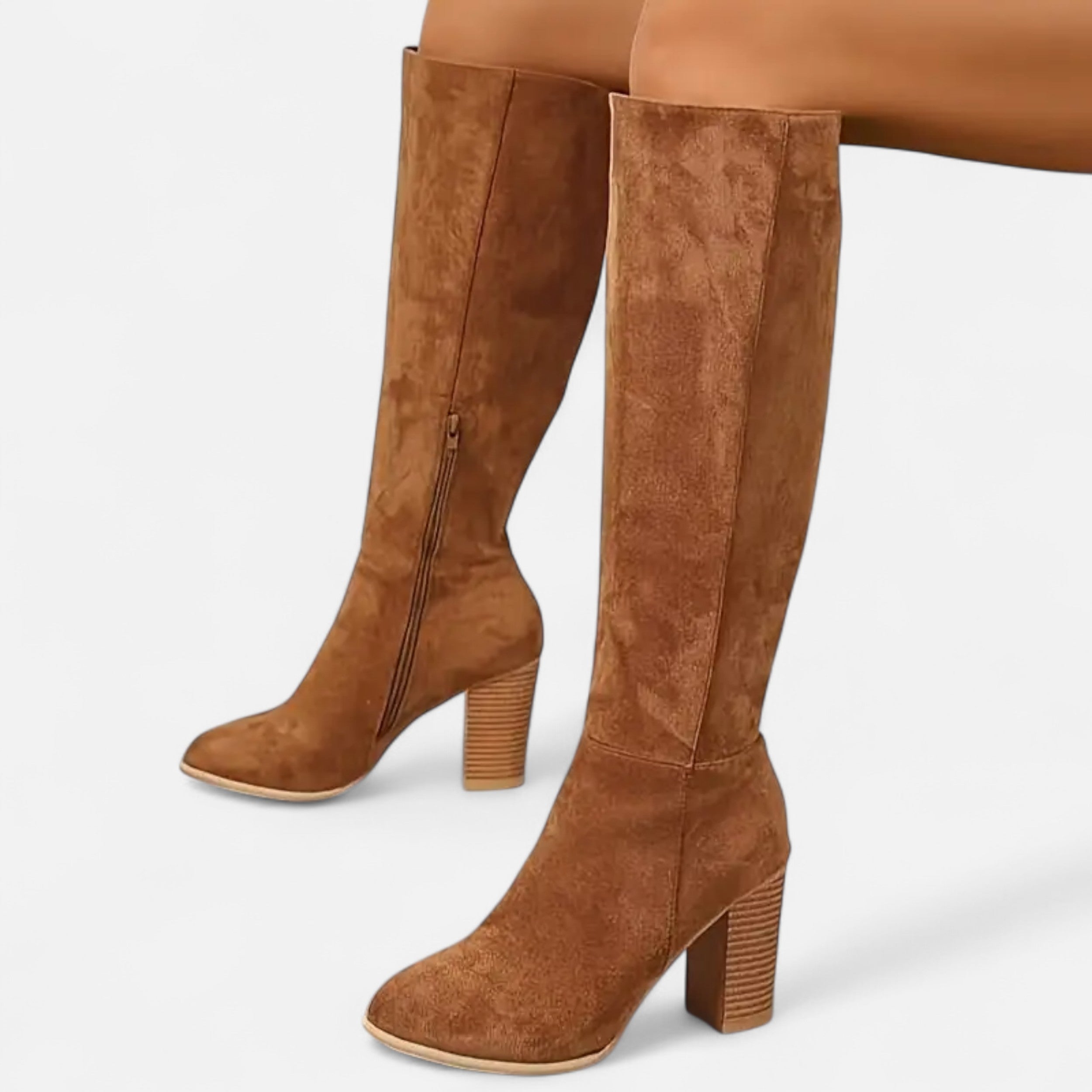 Old Ventuno | Women’s Long Boots – Equestrian Light Brown Elegance