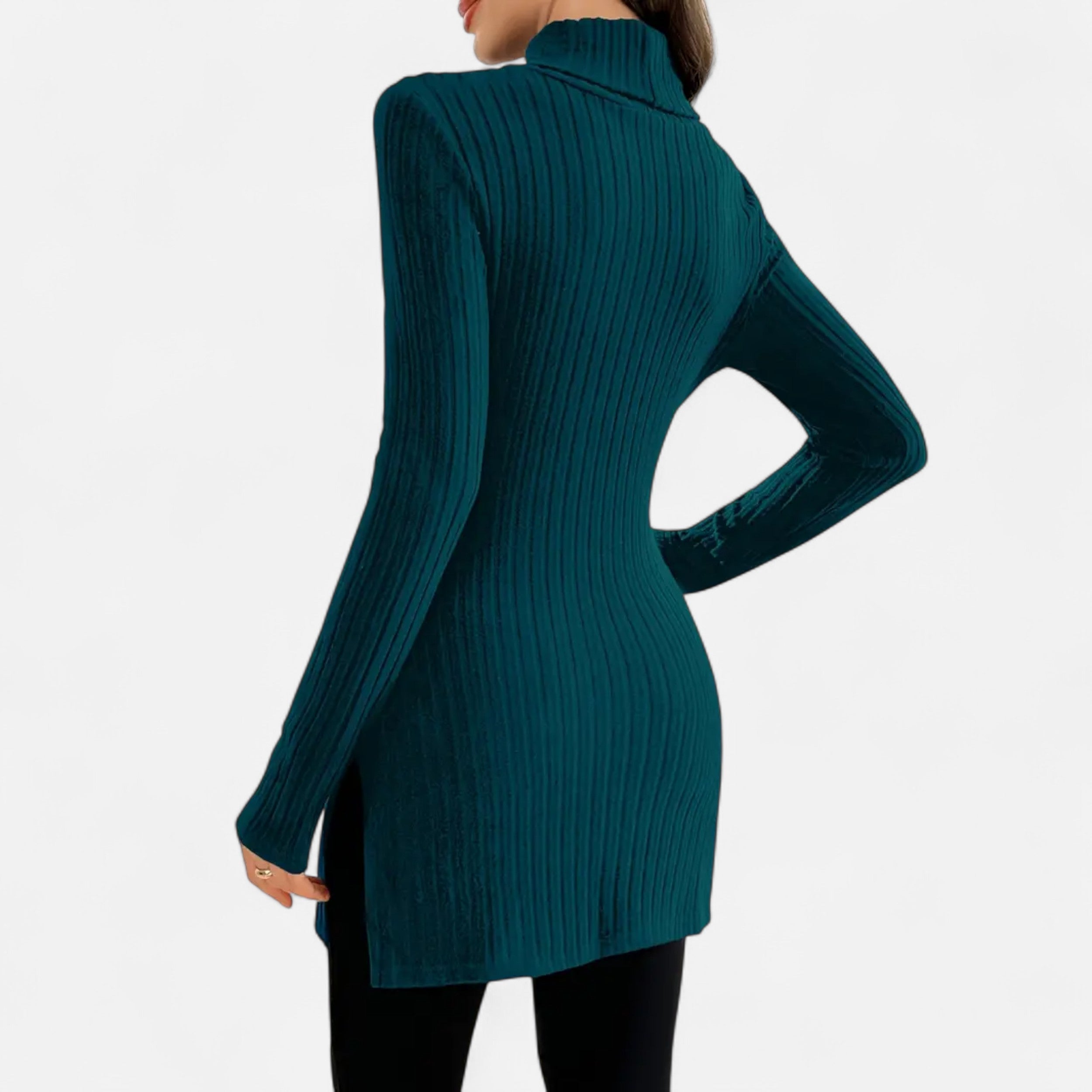 Old Ventuno | Women’s Ribbed Sweater – Elegant High Neck Style
