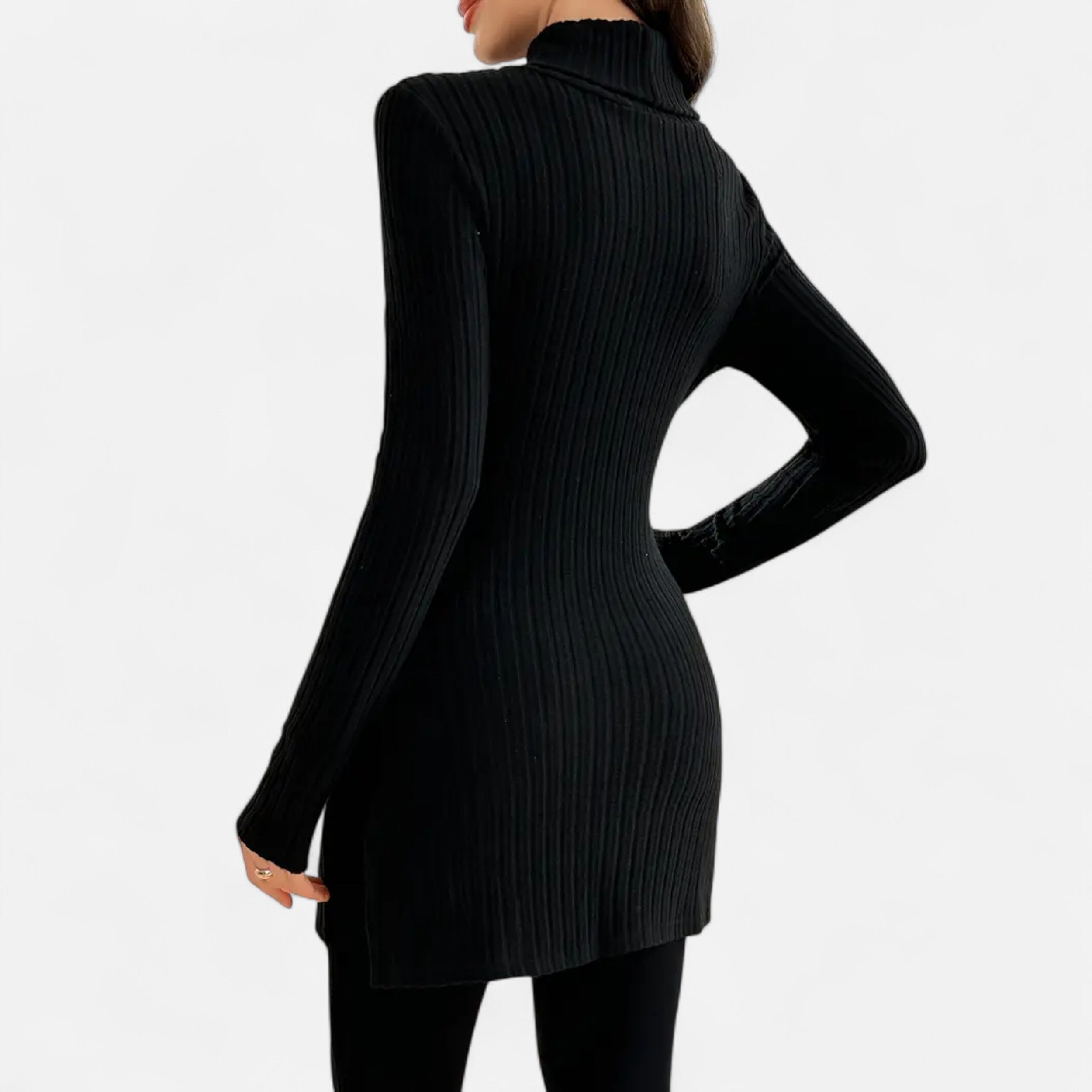 Old Ventuno | Women’s Ribbed Sweater – Elegant High Neck Style