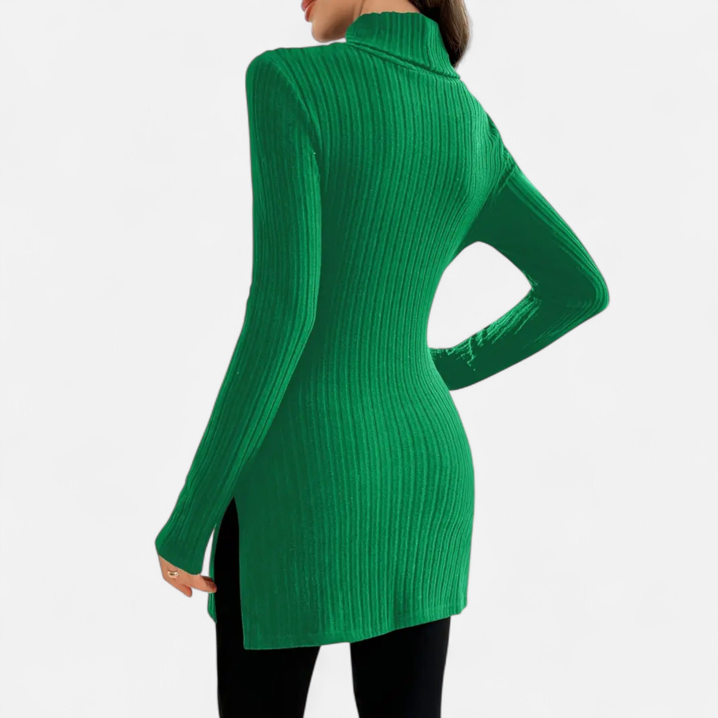 Old Ventuno | Women’s Ribbed Sweater – Elegant High Neck Style
