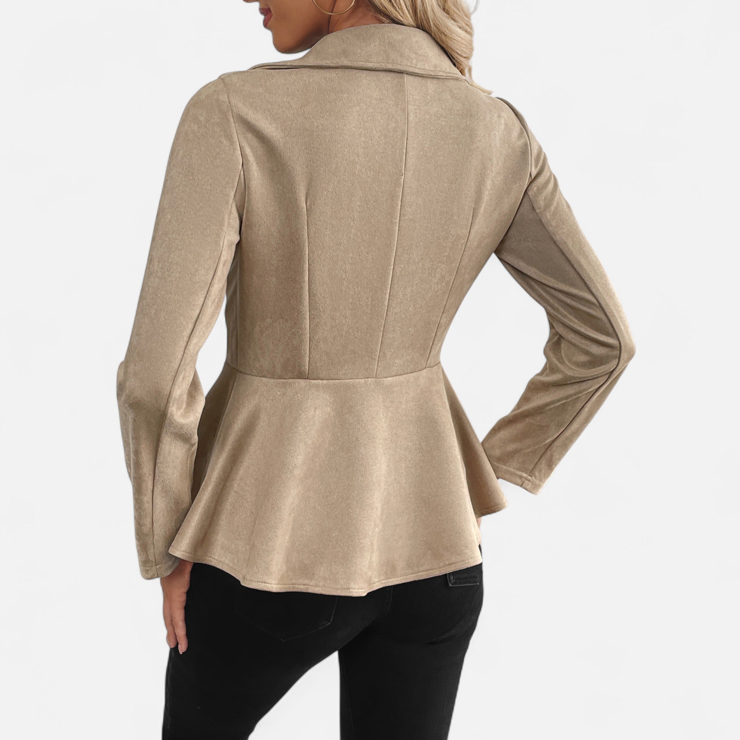Old Ventuno | Women’s Suede Jacket – Elegant Office Classic