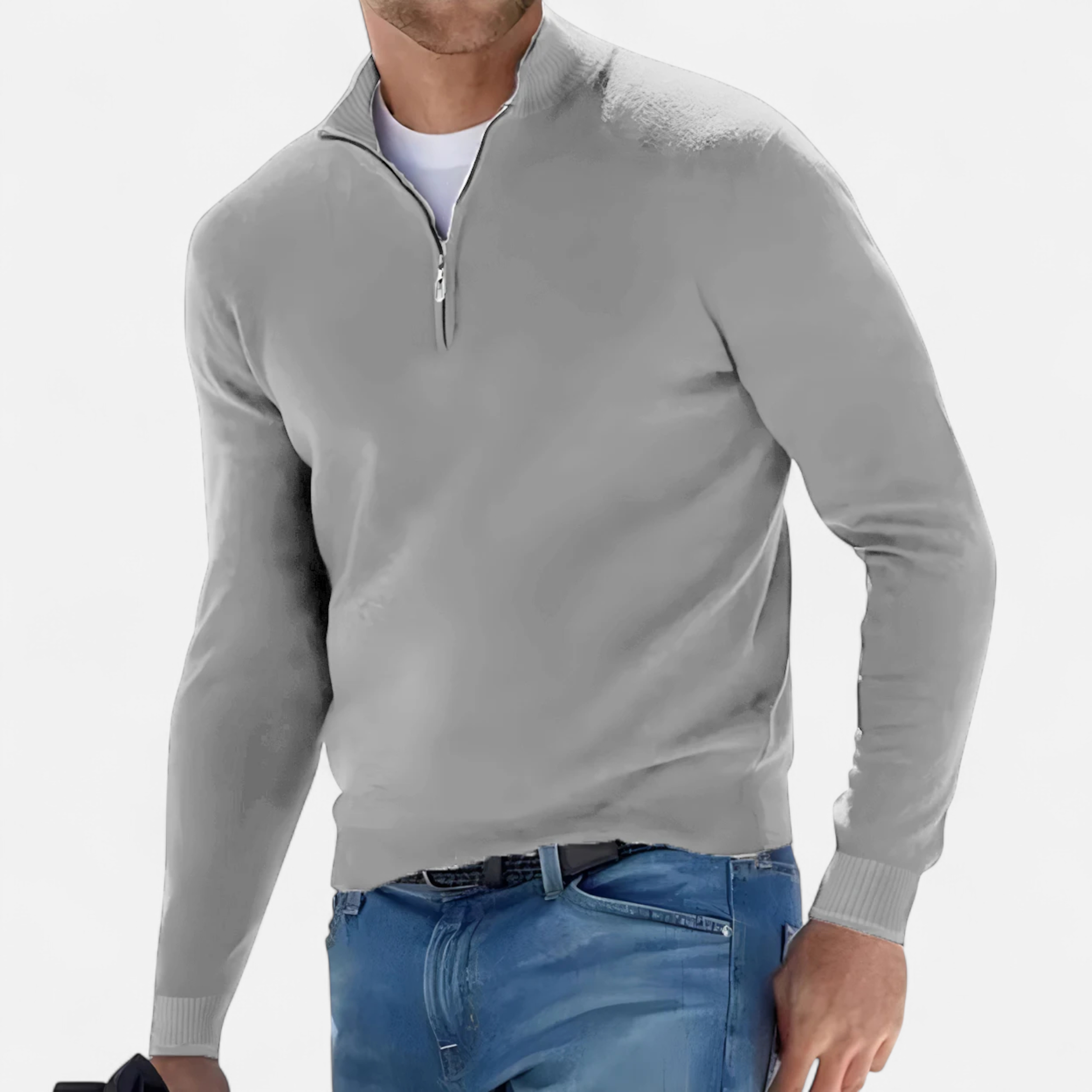 Old Ventuno | Men’s Half-Zip Sweater – Heritage Knit Elegance