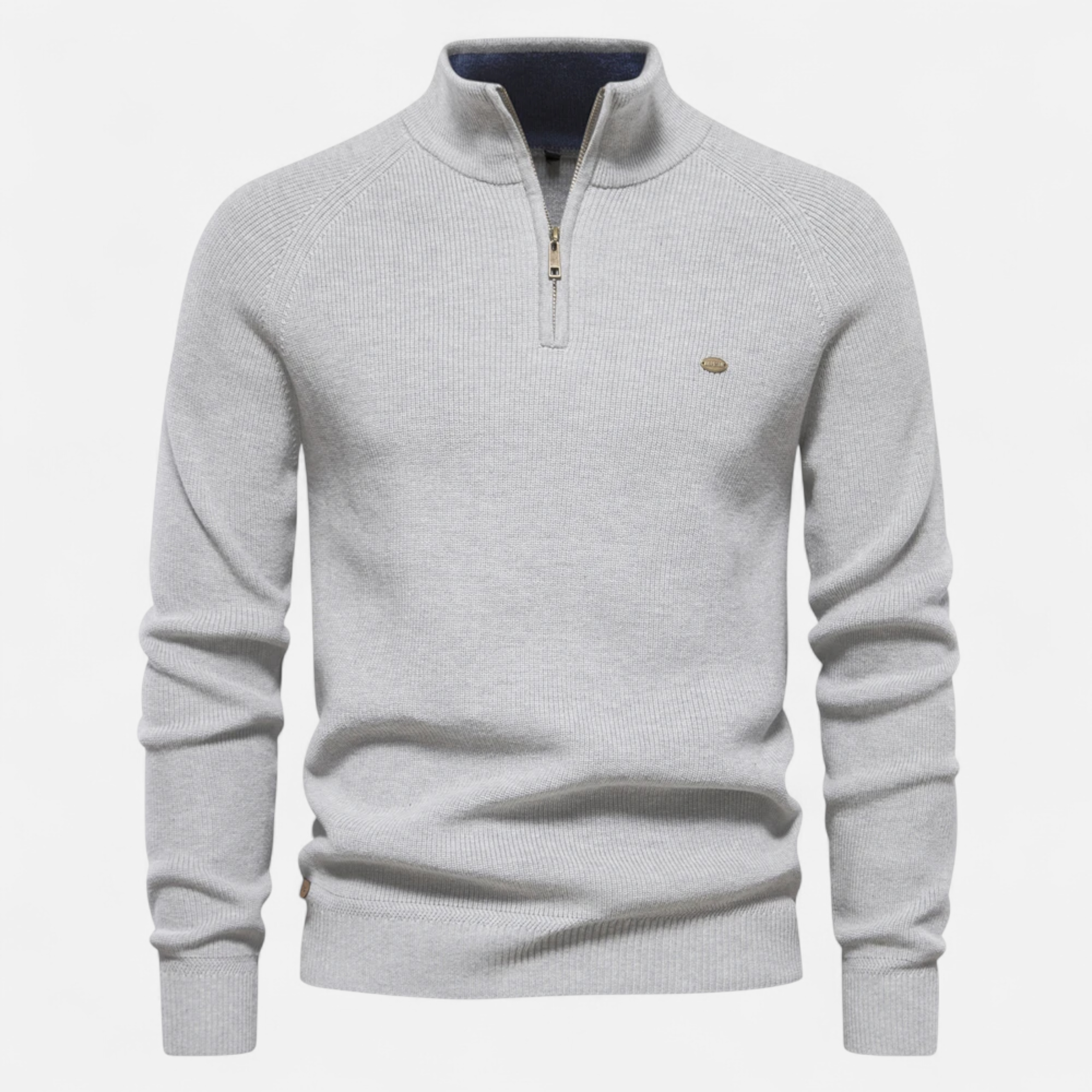 Old Ventuno | Men’s Cotton Zip Sweater – Refined Knitwear for the Season