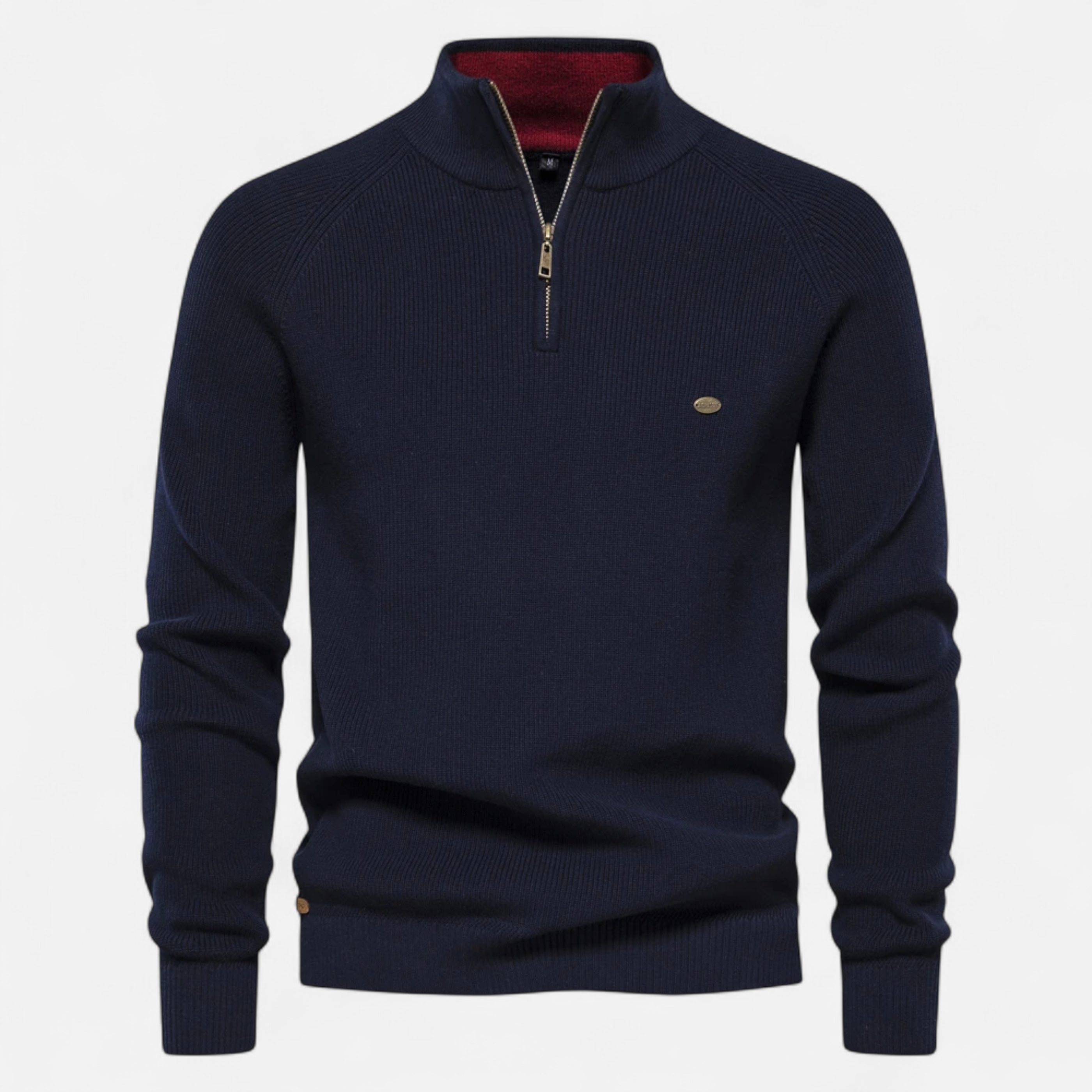 Old Ventuno | Men’s Cotton Zip Sweater – Refined Knitwear for the Season