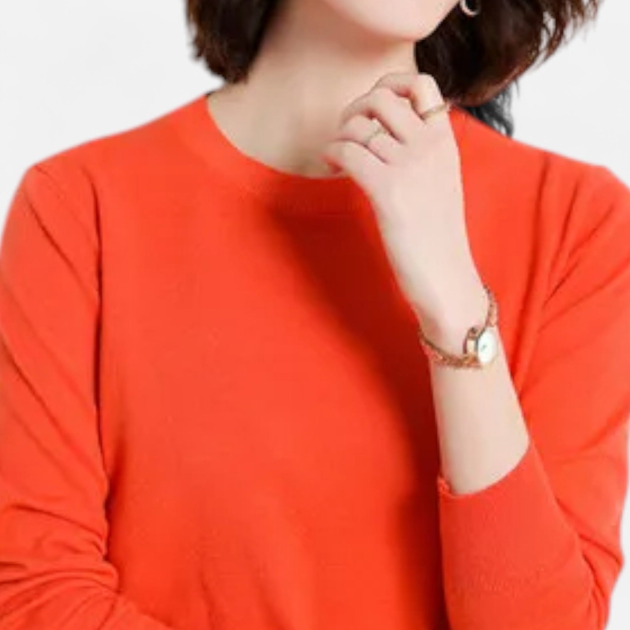 Old Ventuno | Women’s Merino Wool Sweater – Timeless O-Neck Elegance