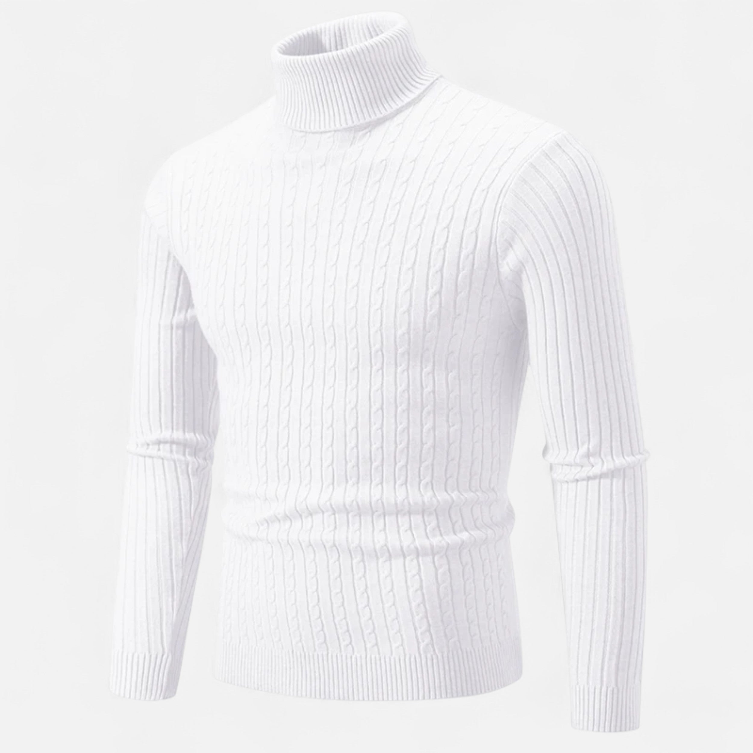 Old Ventuno | Men’s Wool Turtleneck – High Neck Winter Elegance