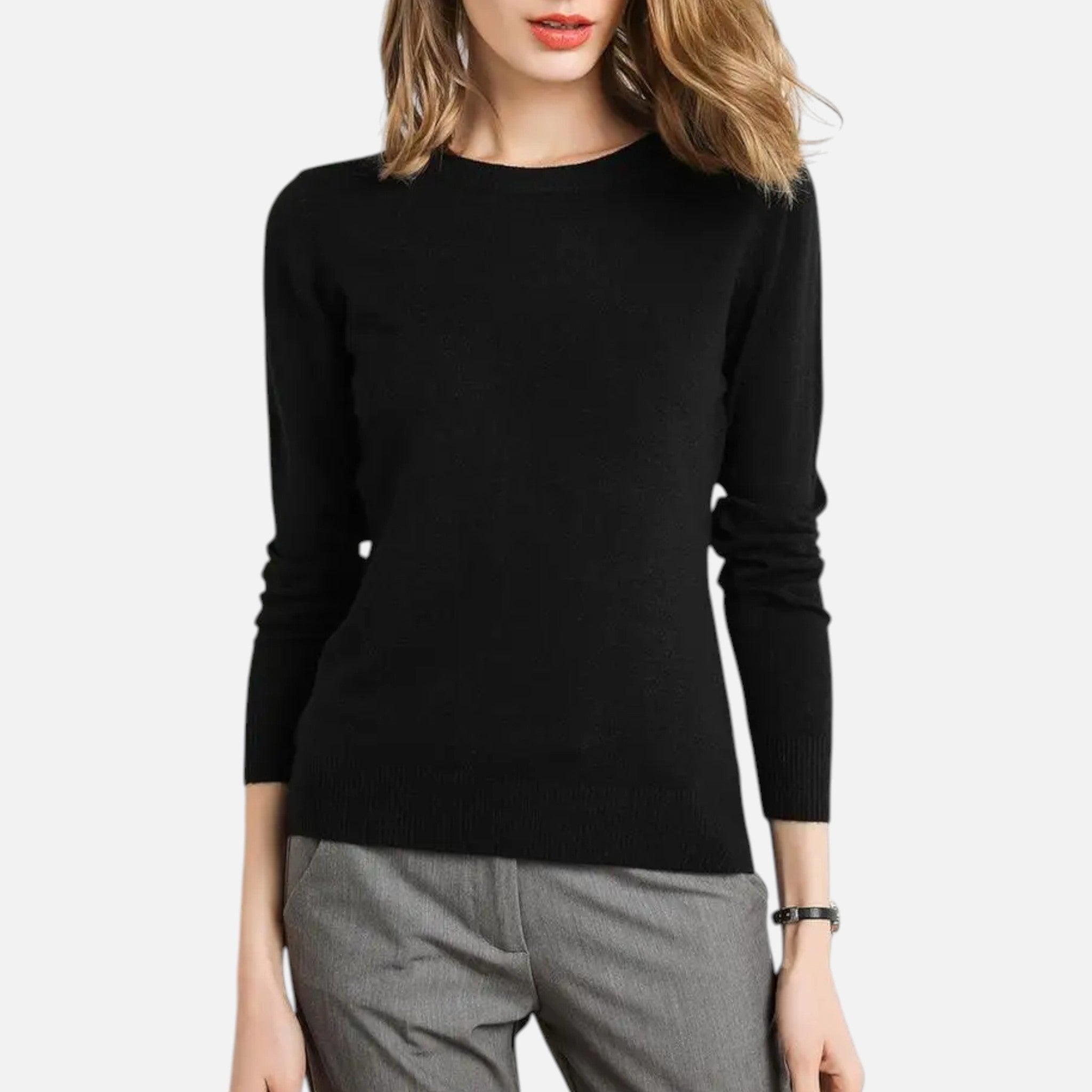 Old Ventuno | Women’s Merino Wool Sweater – Timeless O-Neck Elegance
