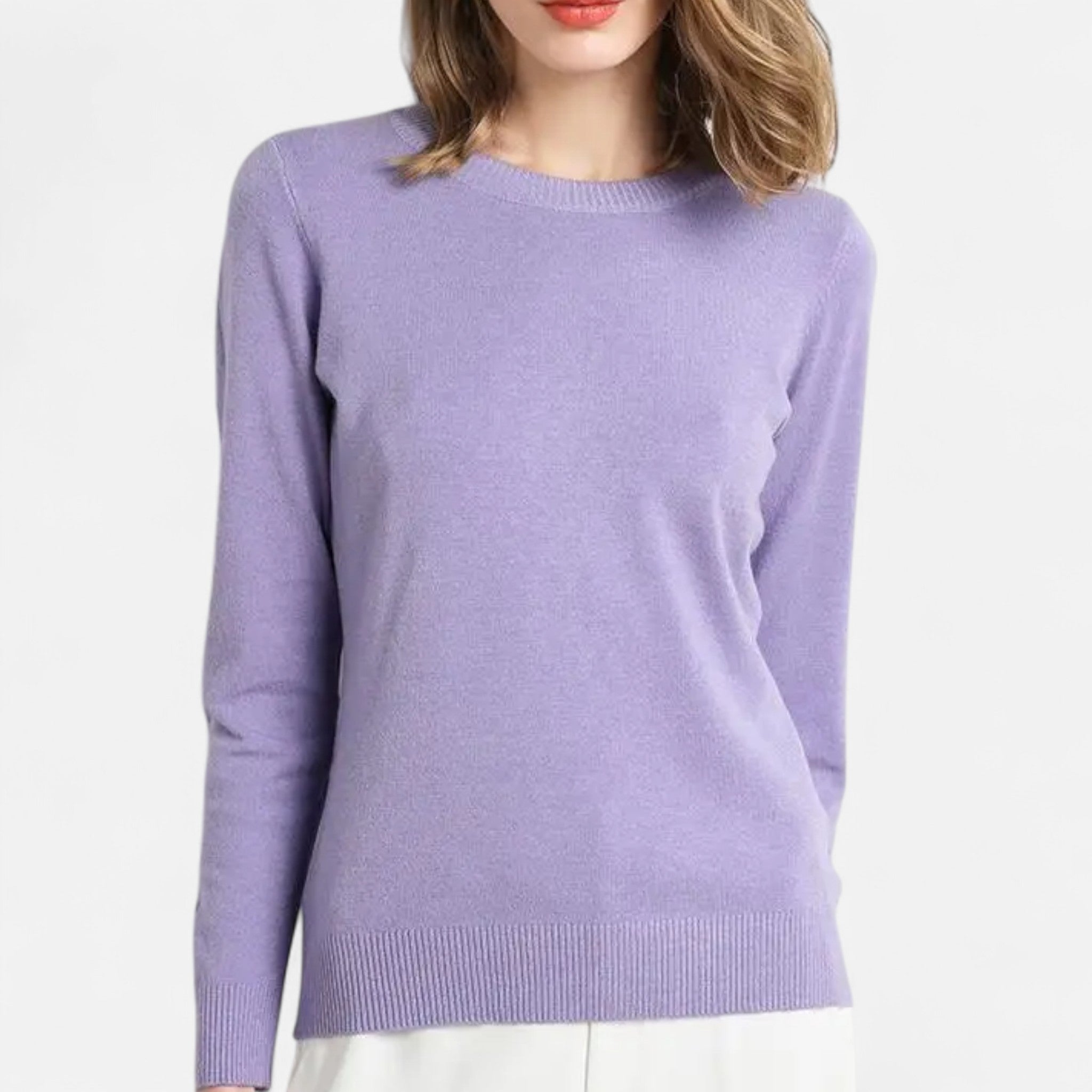 Old Ventuno | Women’s Merino Wool Sweater – Timeless O-Neck Elegance