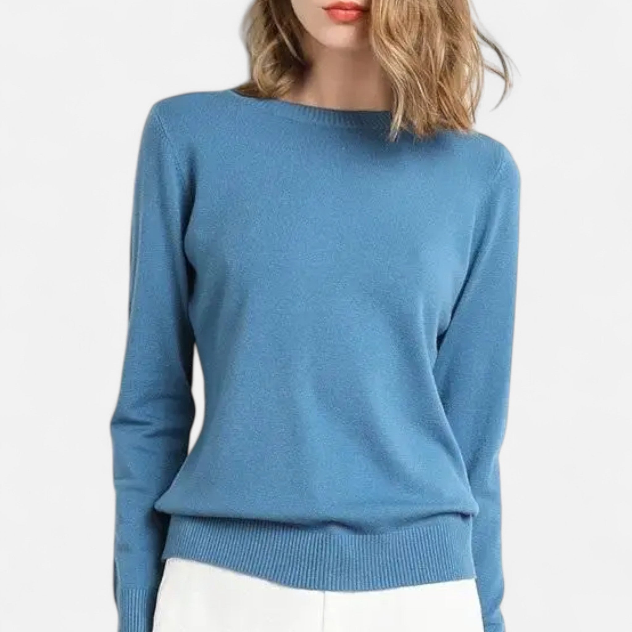 Old Ventuno | Women’s Merino Wool Sweater – Timeless O-Neck Elegance