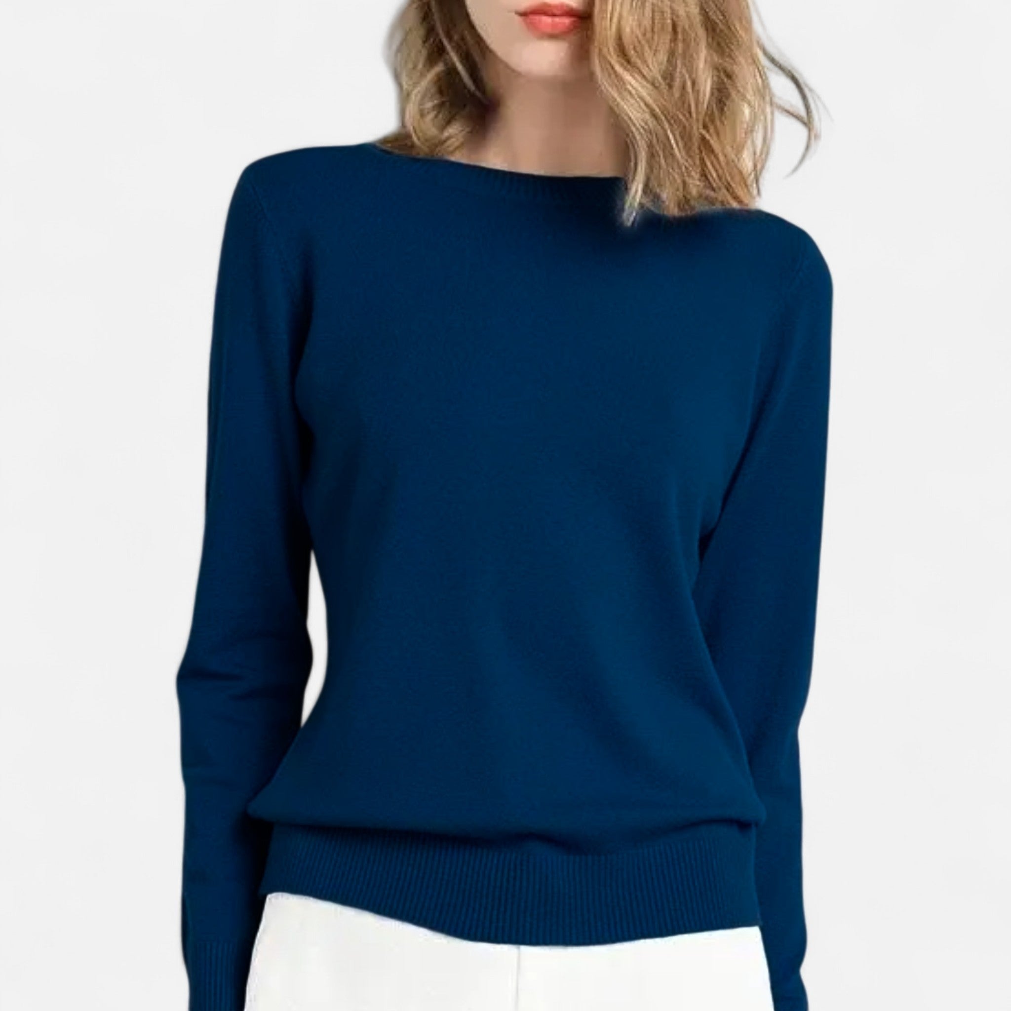Old Ventuno | Women’s Merino Wool Sweater – Timeless O-Neck Elegance