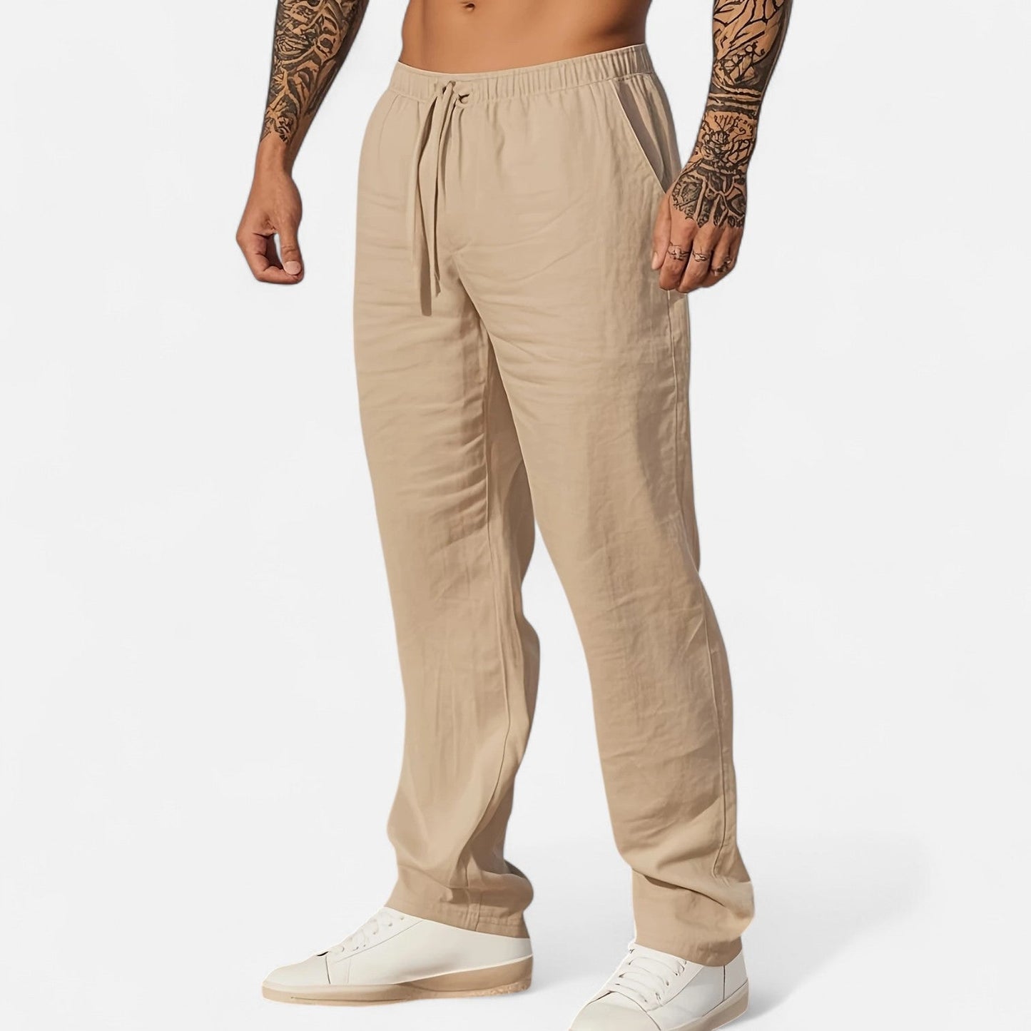 Old Ventuno | Men’s Linen Trousers – Heritage Relaxed Cut