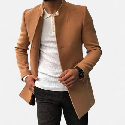 Old Ventuno | Men’s Tailored Coat – Classic Solid Comfort