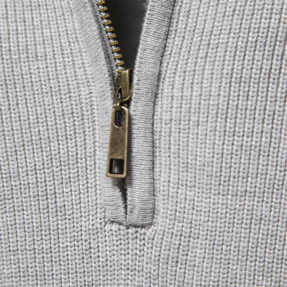 Old Ventuno | Men’s Cotton Zip Sweater – Refined Knitwear for the Season