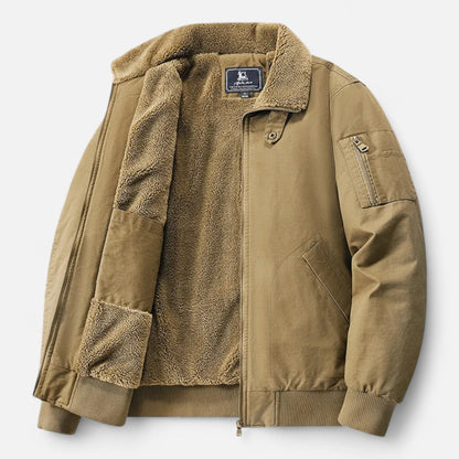 Old Ventuno | Men’s Casual Jacket – Refined Cotton & Lambswool Blend