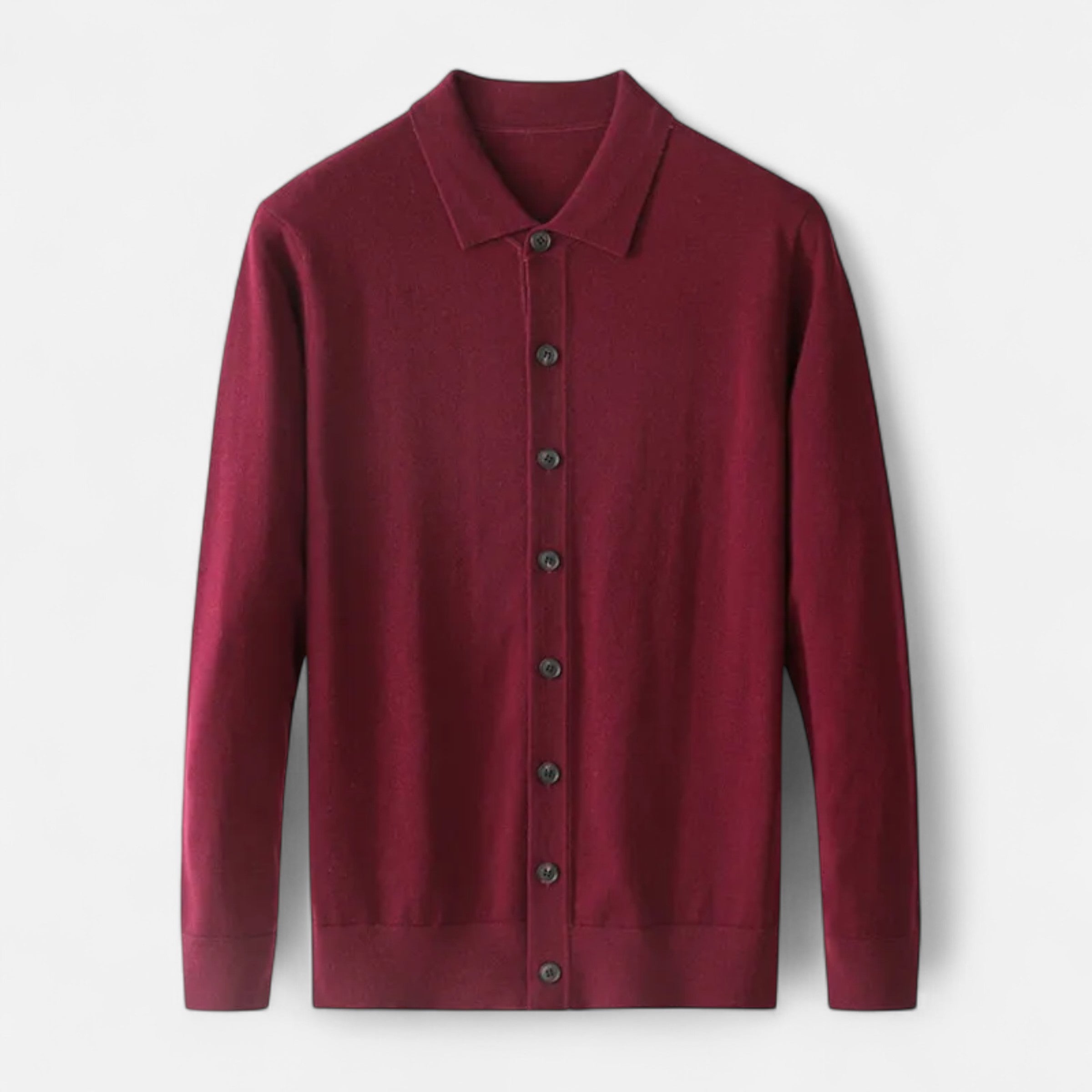 Old Ventuno | Men’s Wool Sweater – Fine Yarn Button-Up Classic