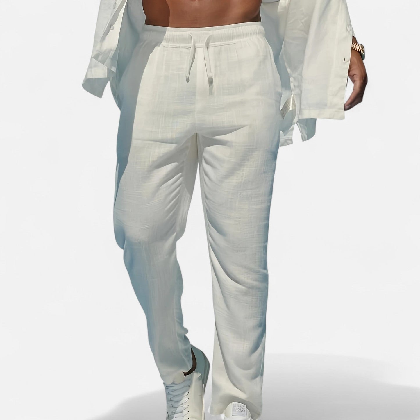 Old Ventuno | Men’s Linen Trousers – Heritage Relaxed Cut
