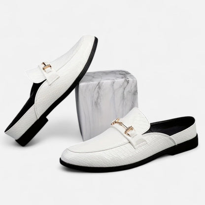 Old Ventuno | Men’s Dress Loafers – Buckled Round Toe Classic