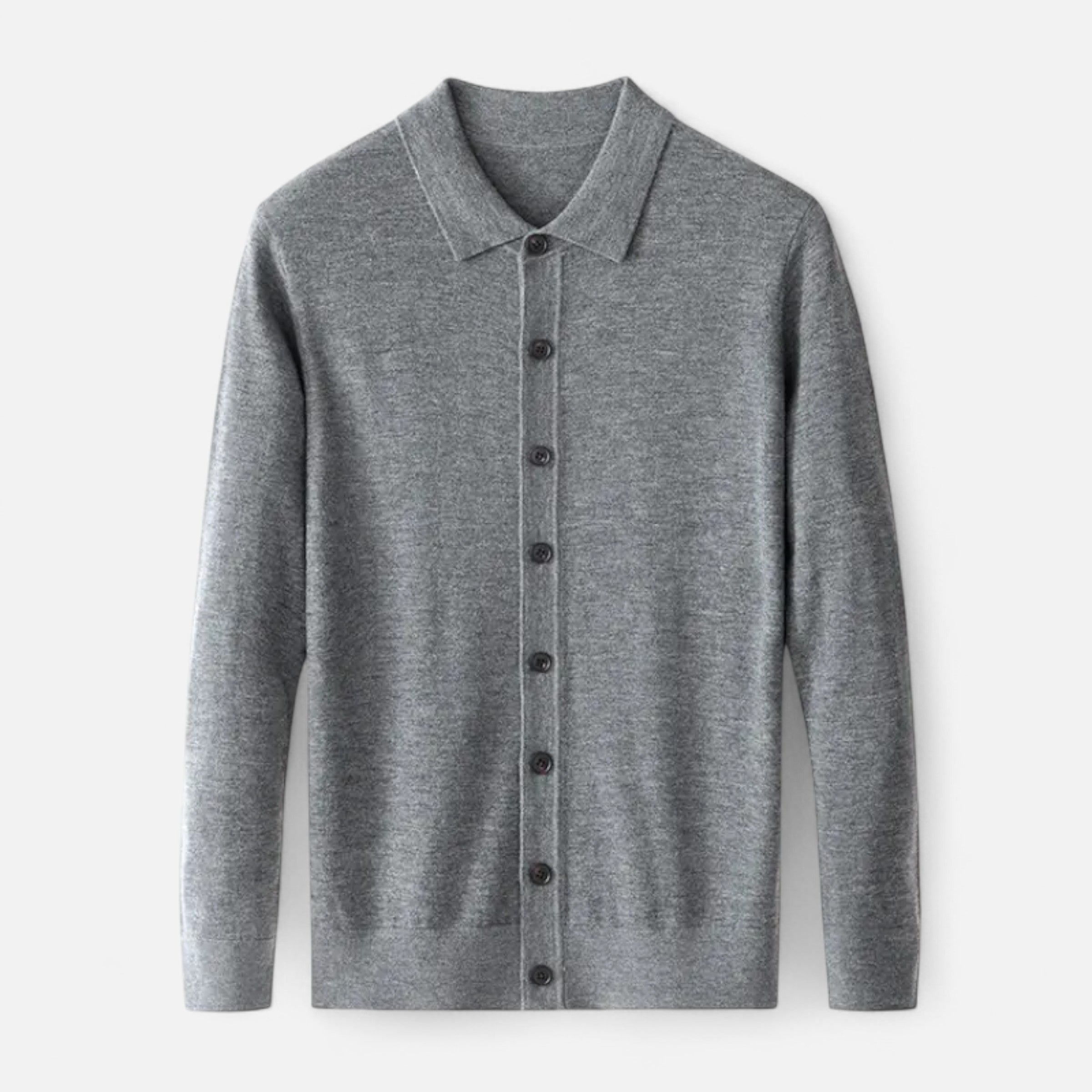 Old Ventuno | Men’s Wool Sweater – Fine Yarn Button-Up Classic