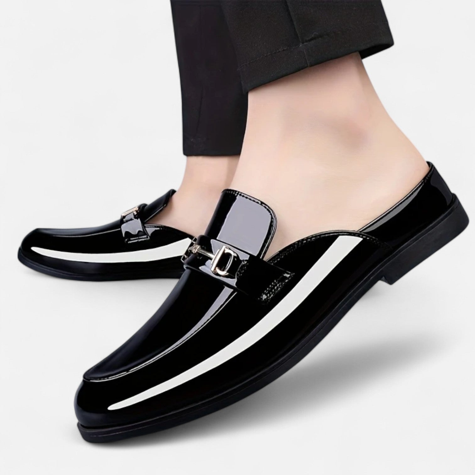 Old Ventuno | Men’s Dress Loafers – Buckled Round Toe Classic
