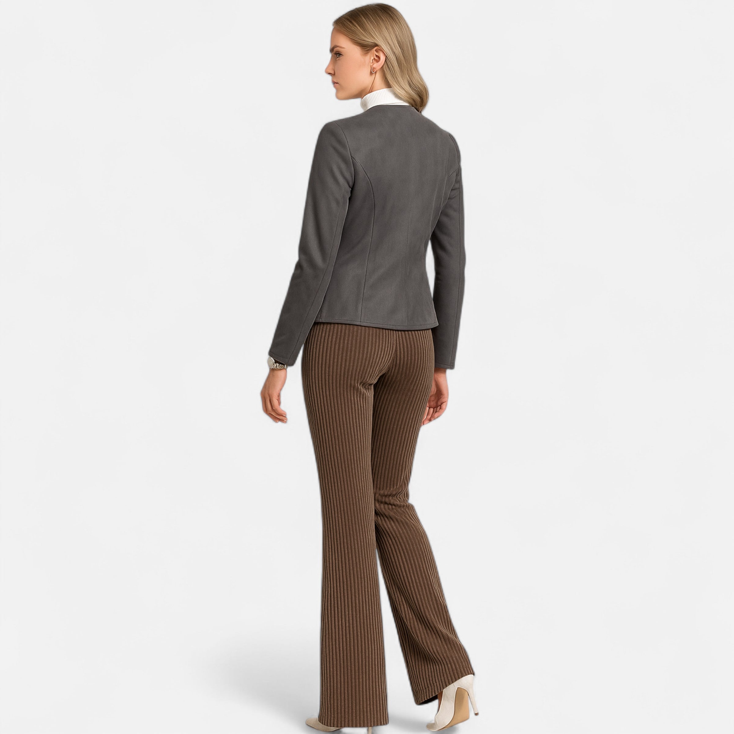 Old Ventuno | Women’s Cropped Jacket – Slim Zip-Up Elegance