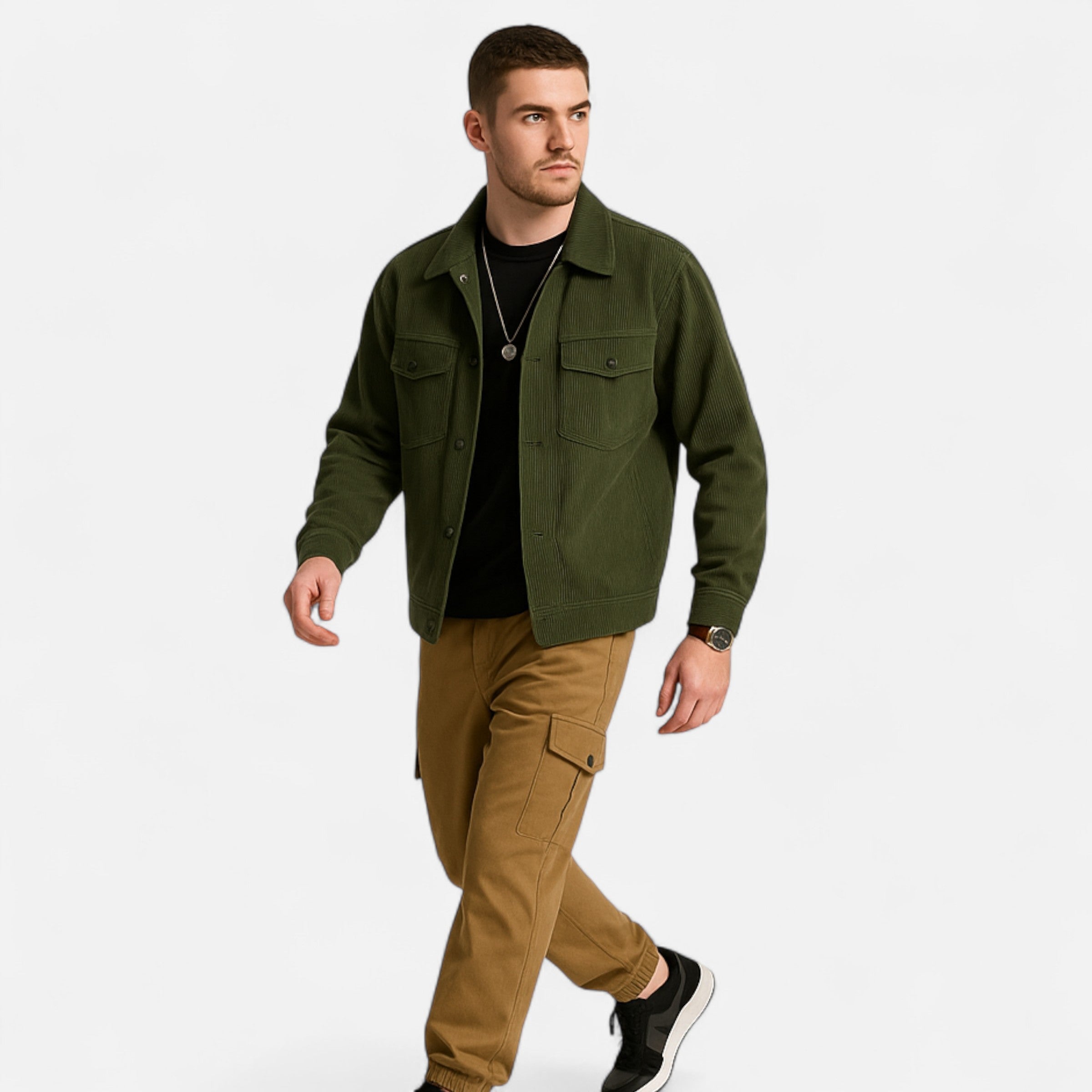 Old Ventuno | Men’s Corduroy Jacket – Plus Size Heritage Style