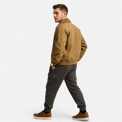 Old Ventuno | Men’s Casual Jacket – Refined Cotton & Lambswool Blend