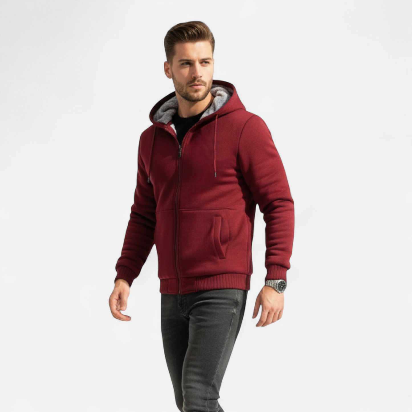 Old Ventuno | Men’s Fleece Hoodie – Casual Heritage Comfort