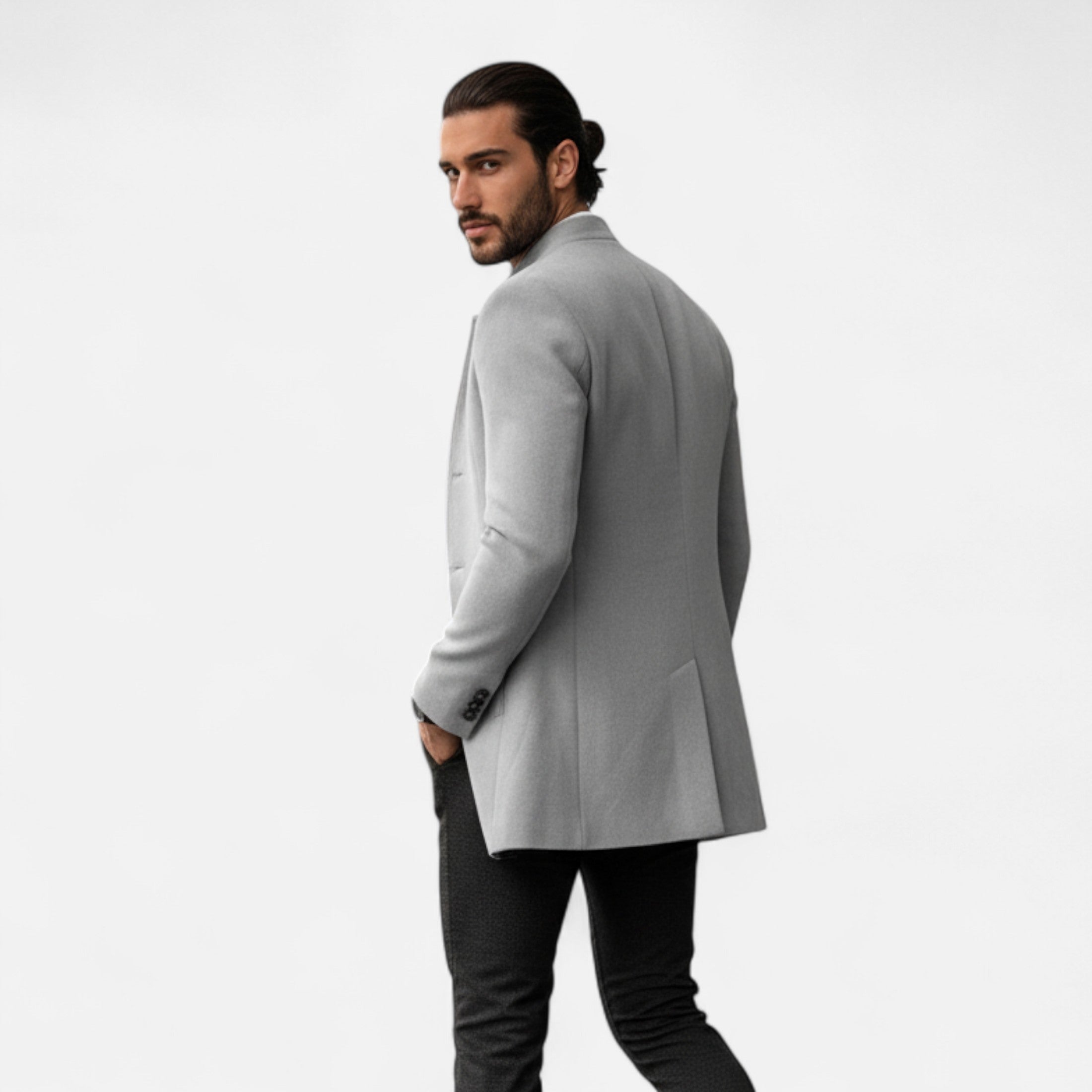 Old Ventuno | Men’s Tailored Coat – Classic Solid Comfort
