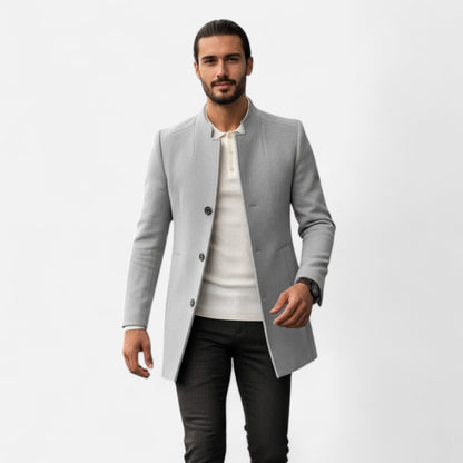 Old Ventuno | Men’s Tailored Coat – Classic Solid Comfort
