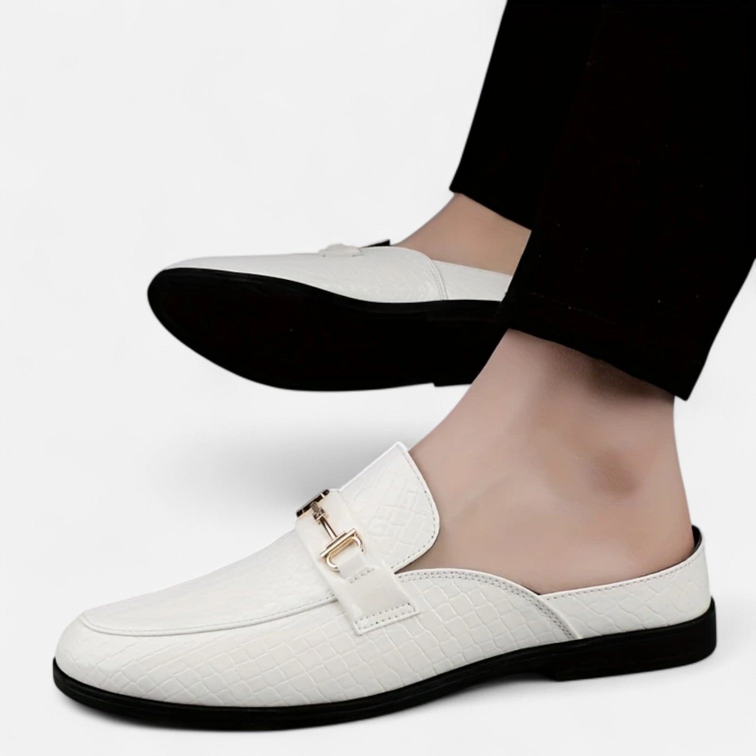Old Ventuno | Men’s Dress Loafers – Buckled Round Toe Classic