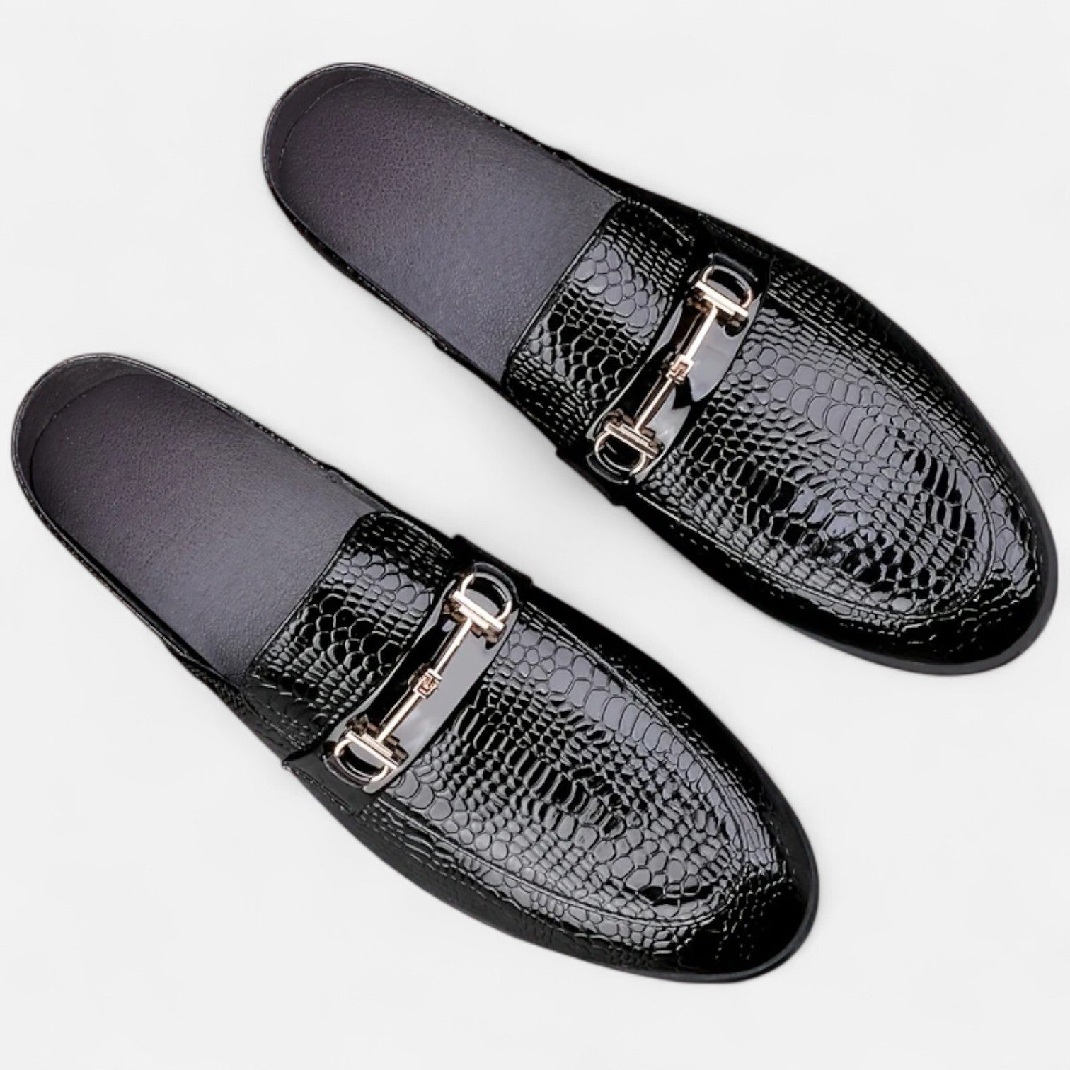 Old Ventuno | Men’s Dress Loafers – Buckled Round Toe Classic